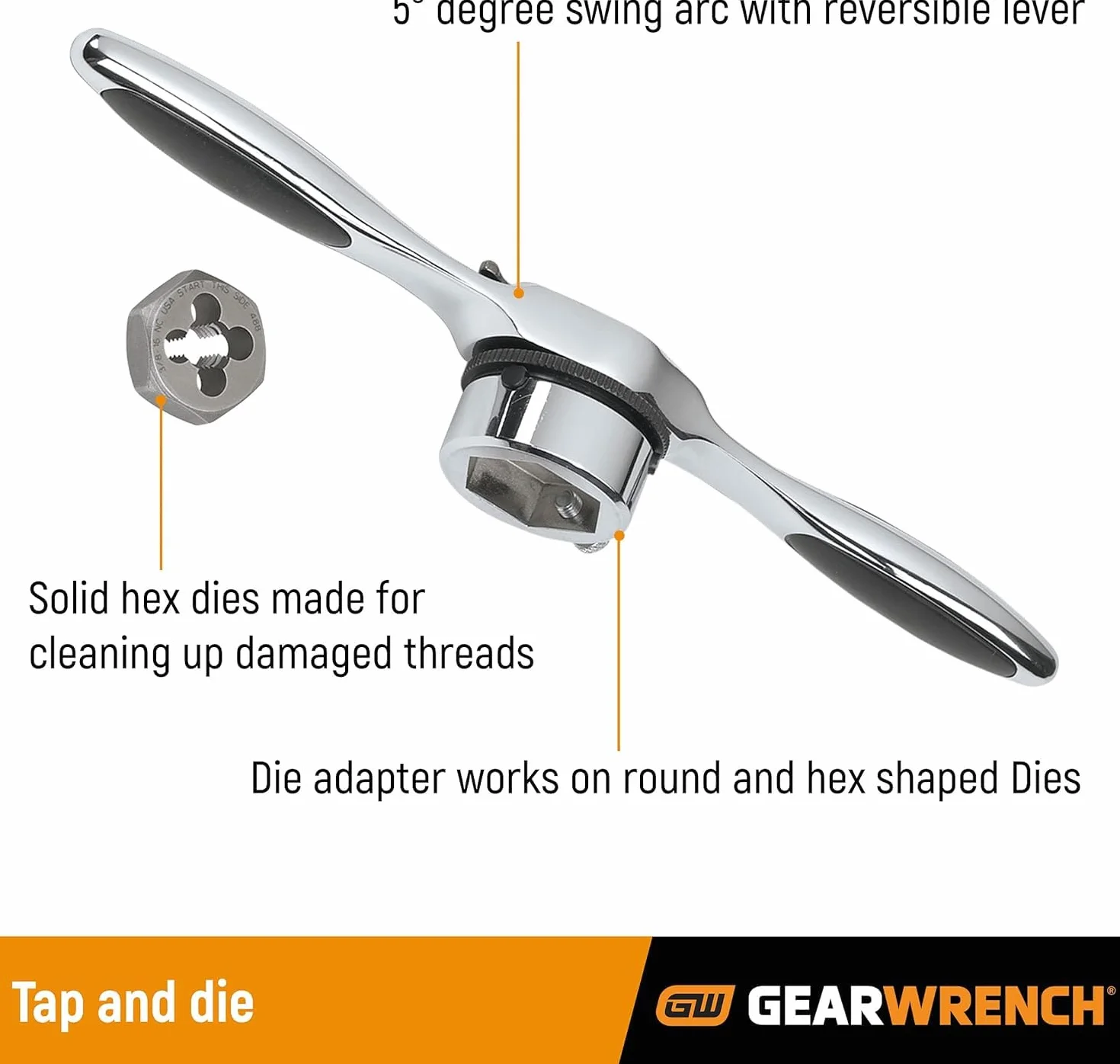 GEARWRENCH Zestaw gwintowników i narzynek, SAE & Metric, 82812