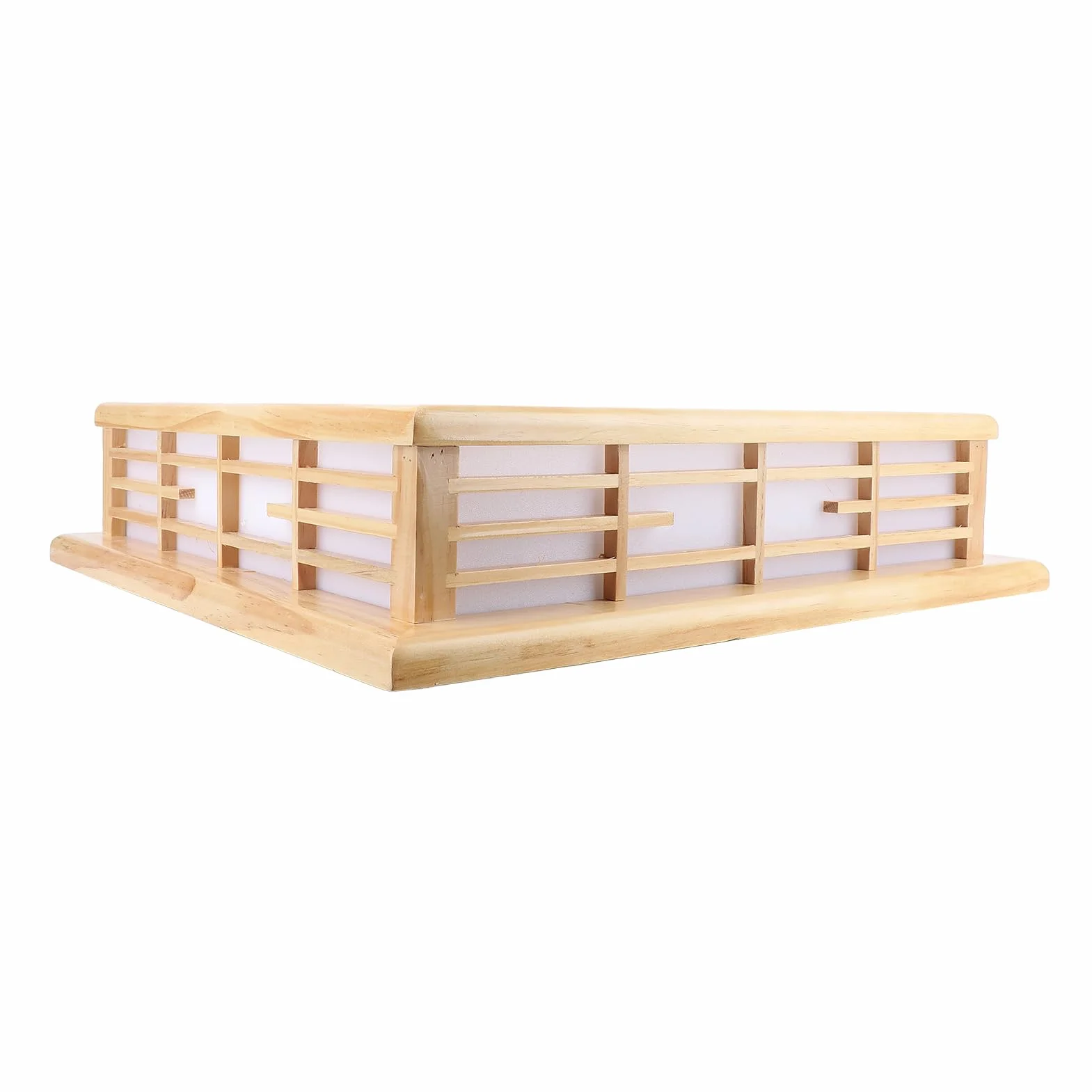 RIZGHWOY Regulowana Temperatura Barwowa Drewniana Sufitowa LED Elegancka do Montażu Podtynkowego z Pilotem do Jadalni, Restauracji LED