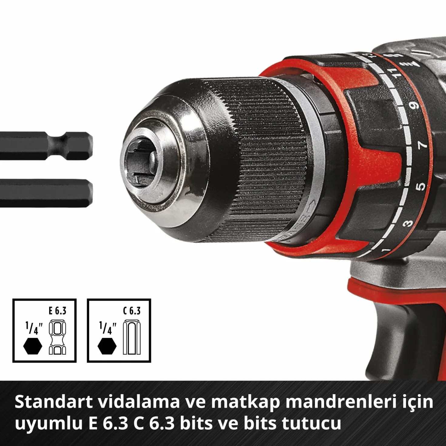 Einhell Xs-Case Zestaw Bitów, Czerwony, 32 Elementy