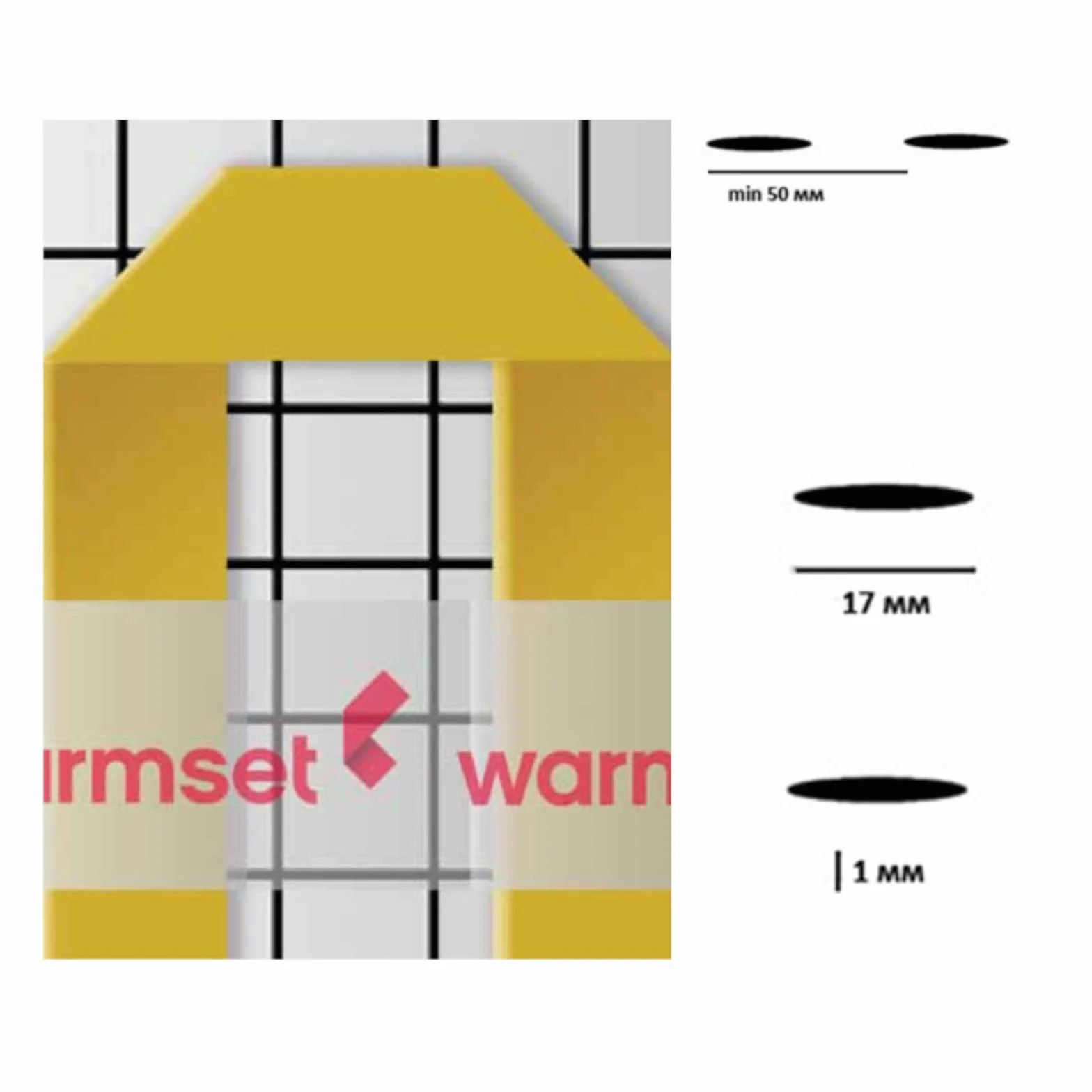 2 m² Mi-Heat 17/5 czarna 200 W/m² mata grzewcza z podwójnym kablem grzewczym | do ceramiki, kamienia naturalnego, betonu, marmuru, podłóg kamiennych