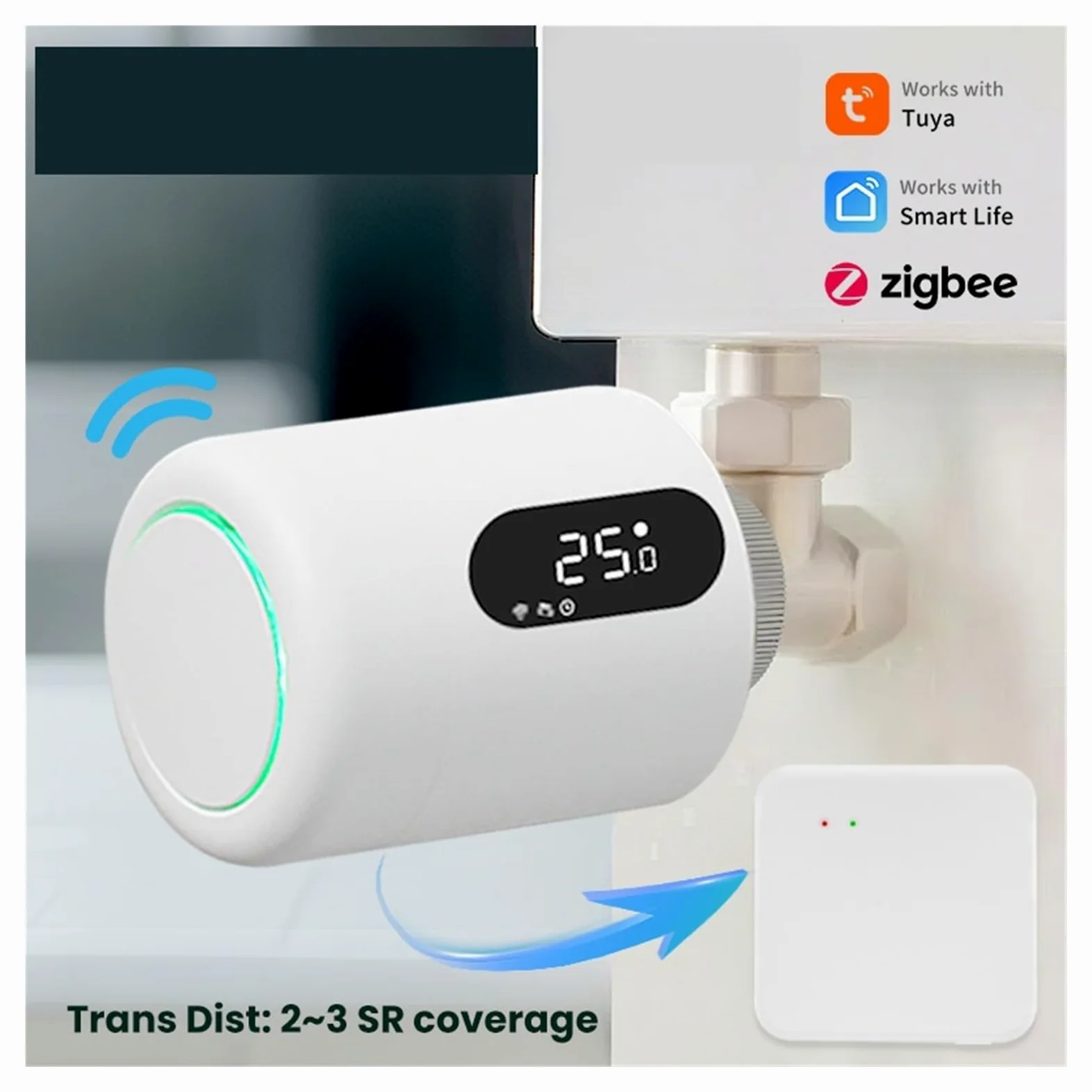 Zawór Termostatyczny Tuya Smart Zigbee3.0 Do Grzejników Z Podłączonym Zaworem Termostatycznym Zawór Termostatyczny Zigbee Do Informacja O ZgodnośCi(ME173-Zigbee 1pcs)