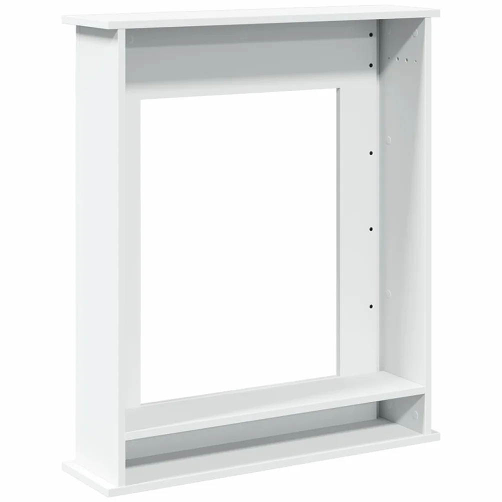 vidaXL Obudowa kominka, biała, 75x20x87,5 cm, materiał drewnopochodny, obudowy kominków, rama kominka, zabudowa kominka, kominek, gzyms do kominka