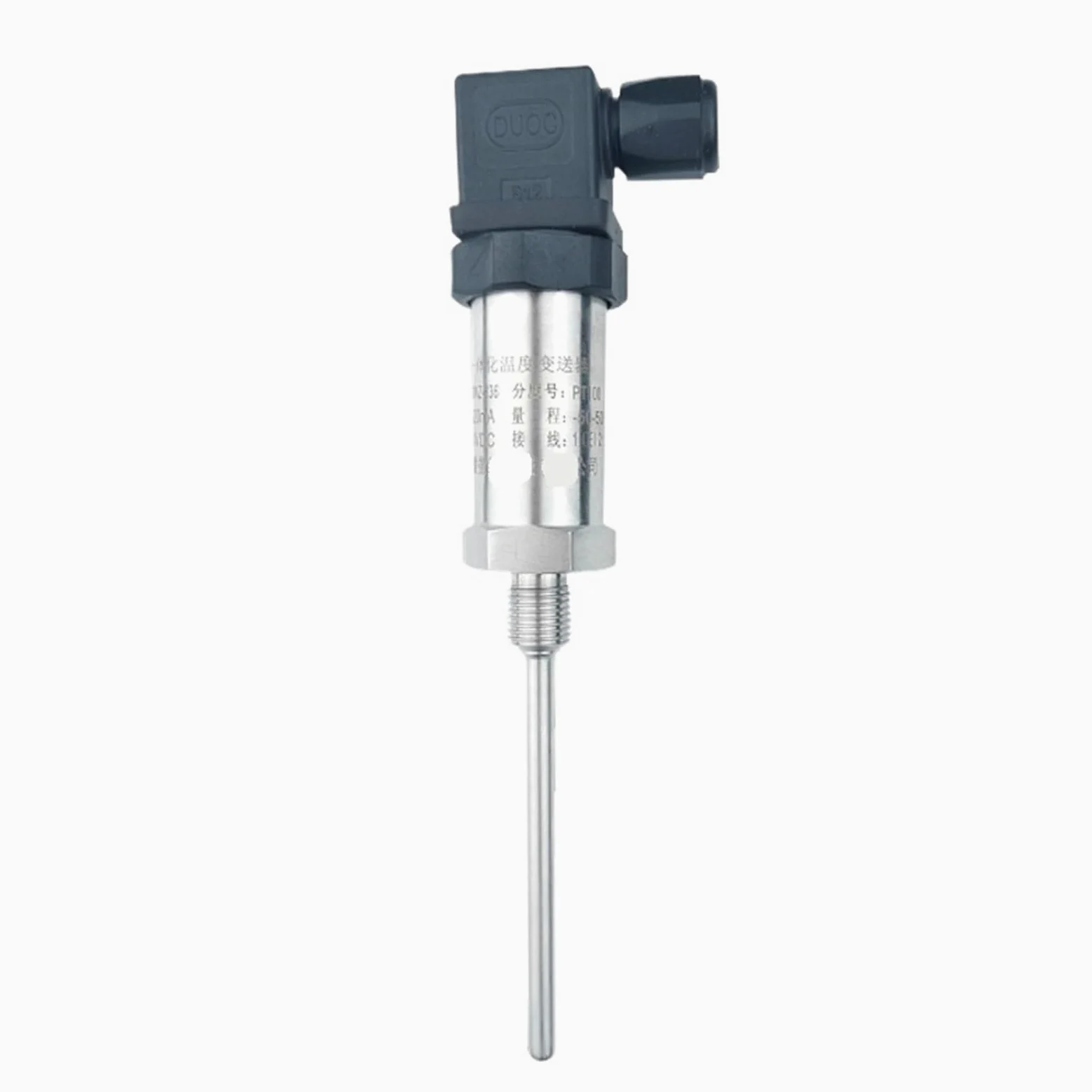 1 x QDL80A przetwornik czujnika temperatury, wodoodporny, wbudowany, PT100 do 4-20 mA RS485(0-200C 4-20 mA,100 mm)