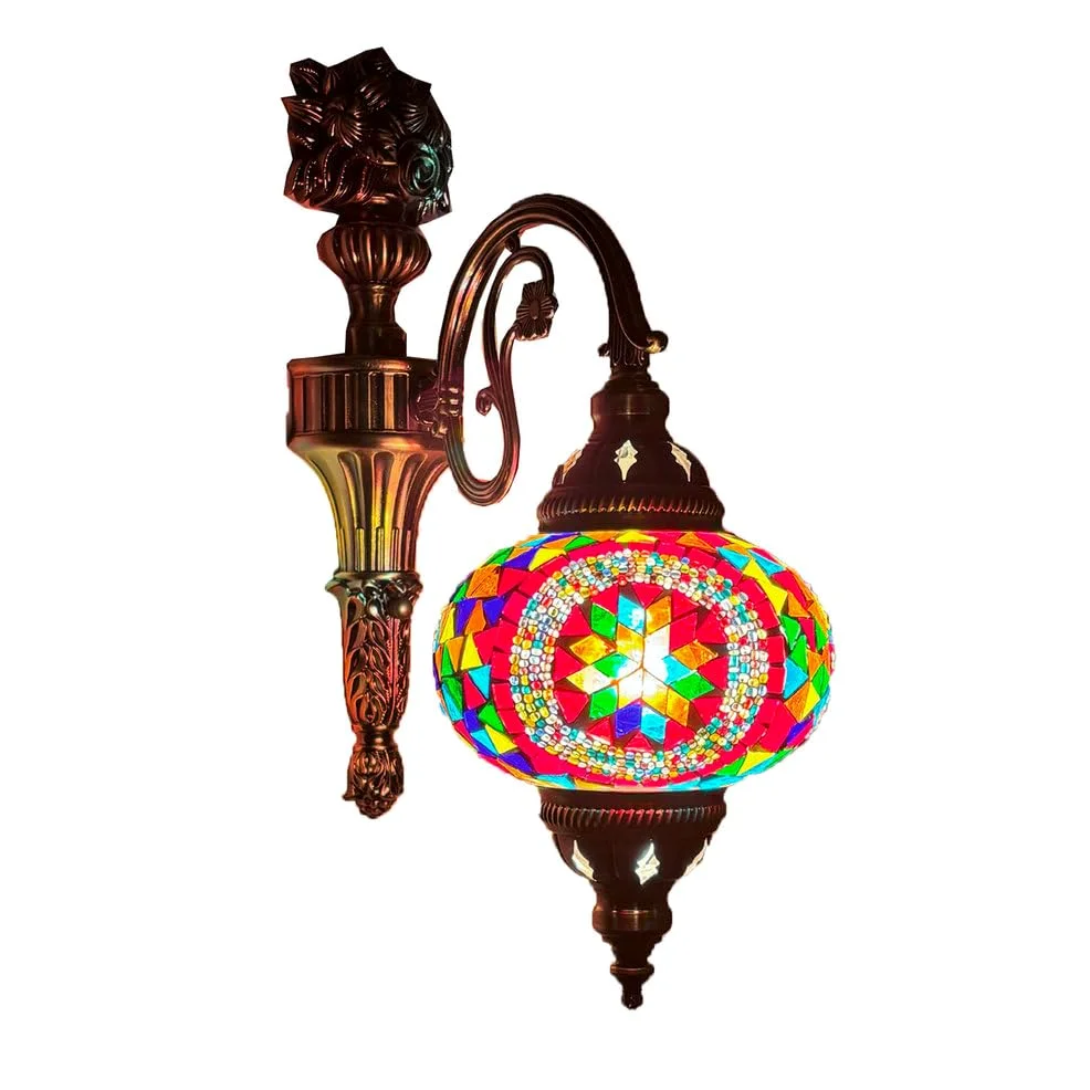 Lampa ścienna Retro Egzotyczna Ręcznie Wykonana Mozaika Specjalna Restauracja Hotel Pensjonat Korytarz Lampa ścienna