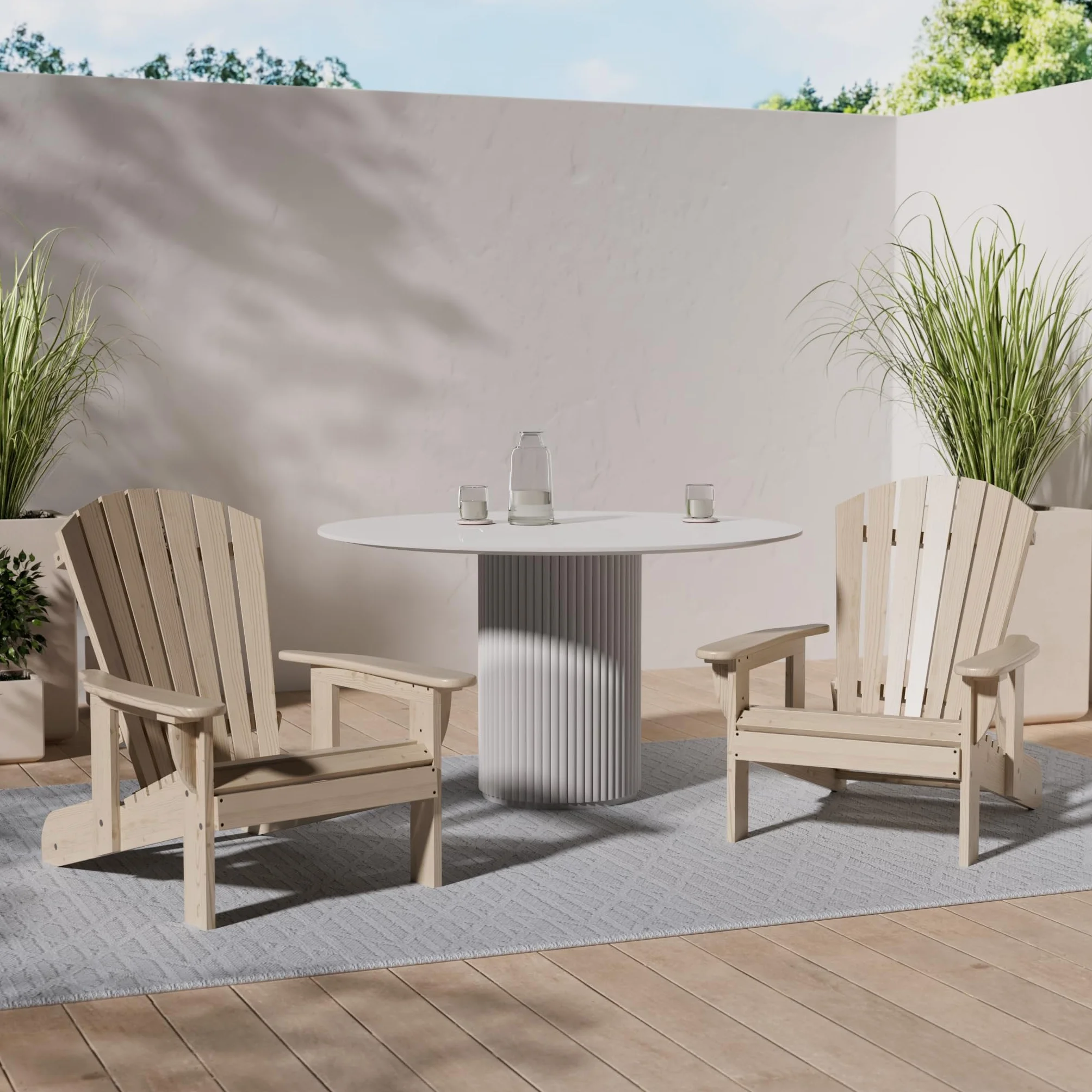Original Dream-Chairs Adirondack krzeslo Comfort drewniany fotel na zewnątrz leżak ogrodowy 150 kg