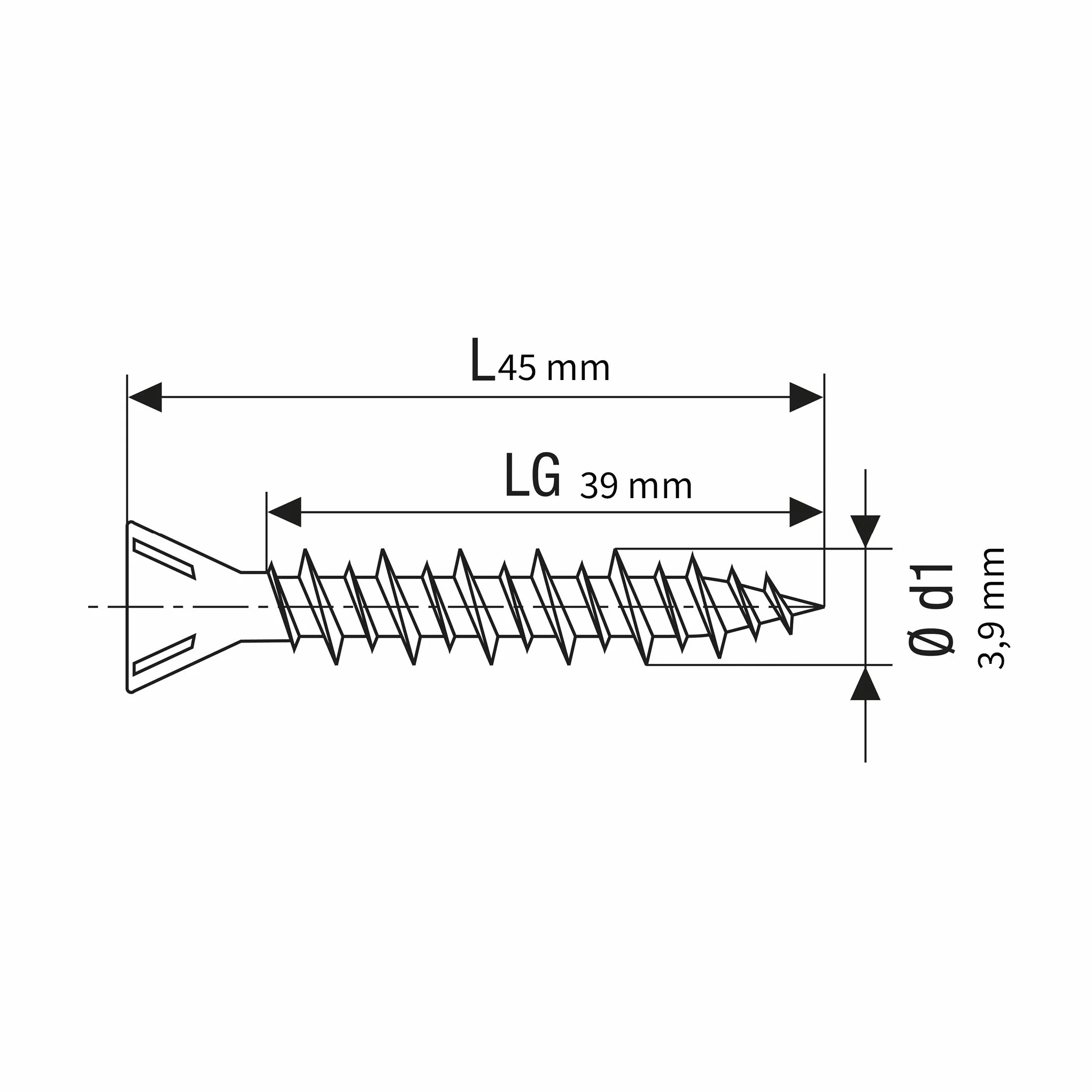 SPAX GIX-C wkręty do szybkiego montażu 3,9 x 45 mm gwint HiLo, 500 sztuk, mała głowica frezująca, rowek krzyżowy H2, śruby do płyt gipsowych i elementów suchych jastrychów – 1791170390455