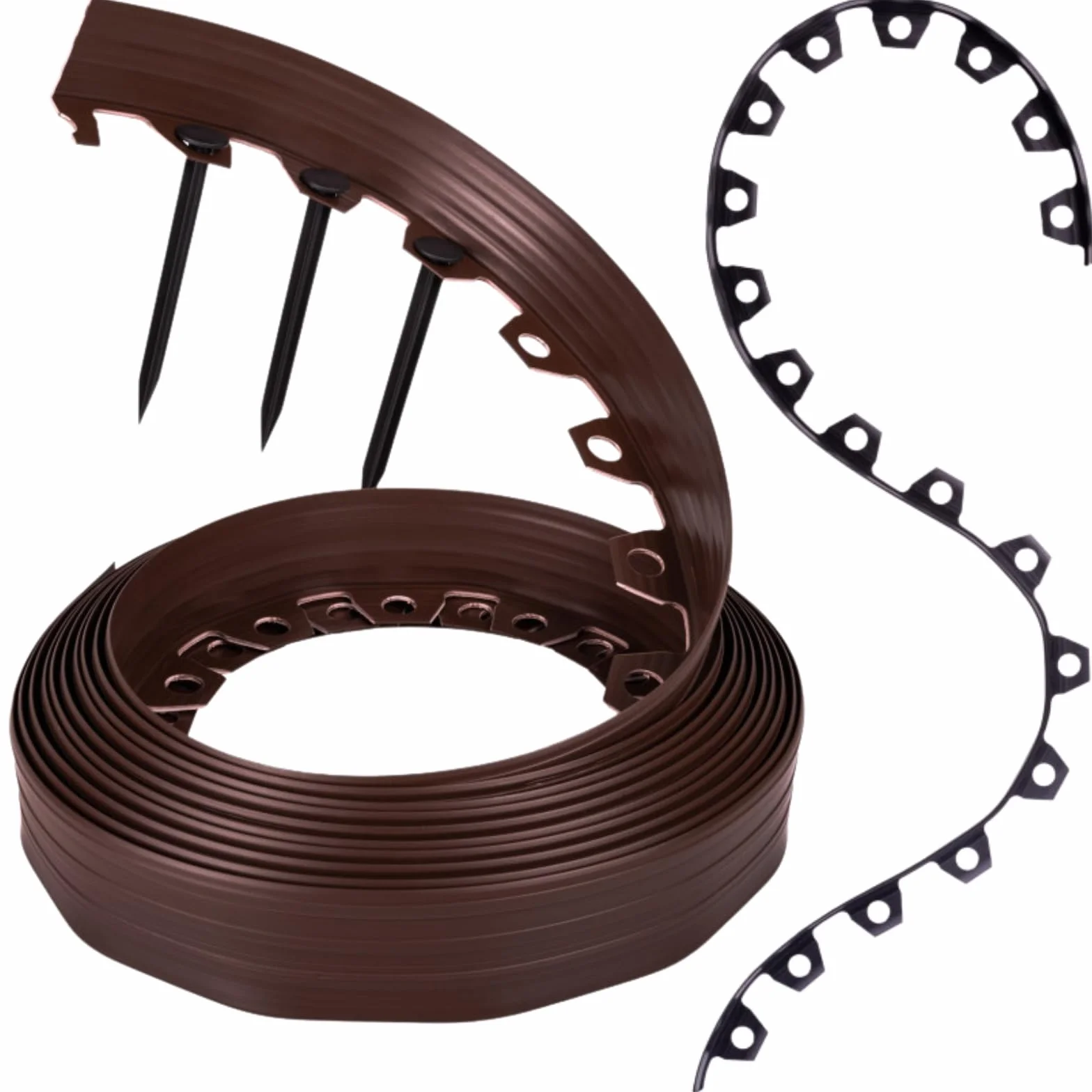 GARDENIX Elastyczne obrzeże trawnika 10 m 6 cm brązowe