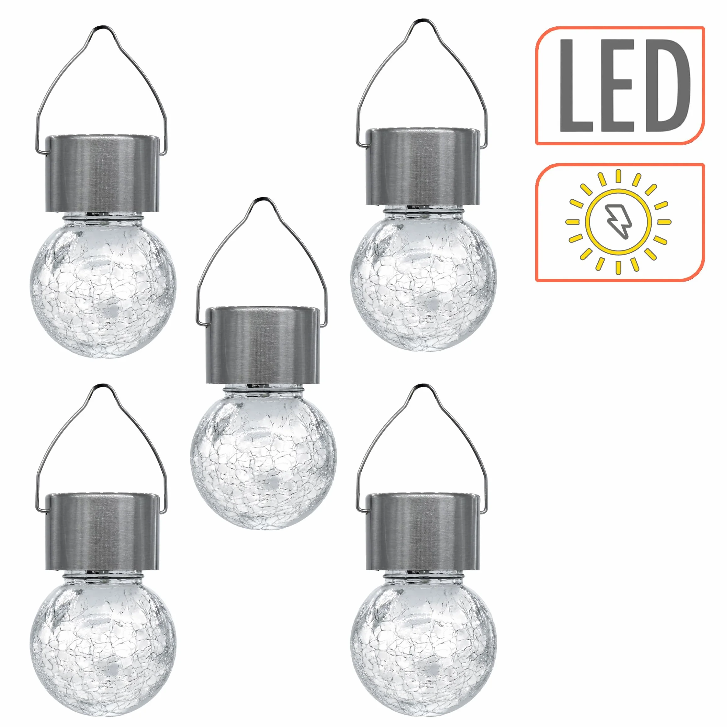 Spetebo 5 x solarna lampa wisząca LED – dekoracja ogrodowa lampa solarna lampa ogrodowa lampa wisząca