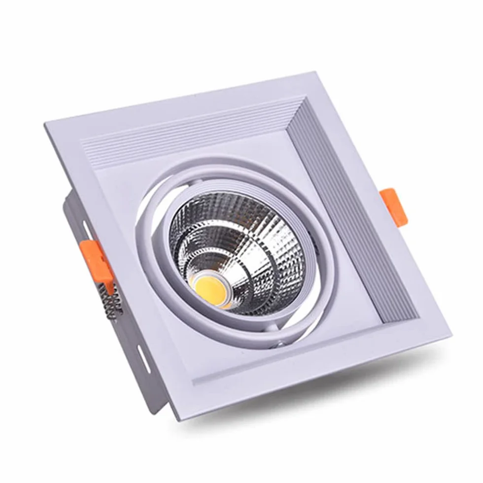 Oprawy typu downlight do sufitu kwadratowe reflektory LED LED typu Downlight Mini lampa sufitowa 7W12W15W20W gałka oczna reflektor oświetlenie wewnętrzne