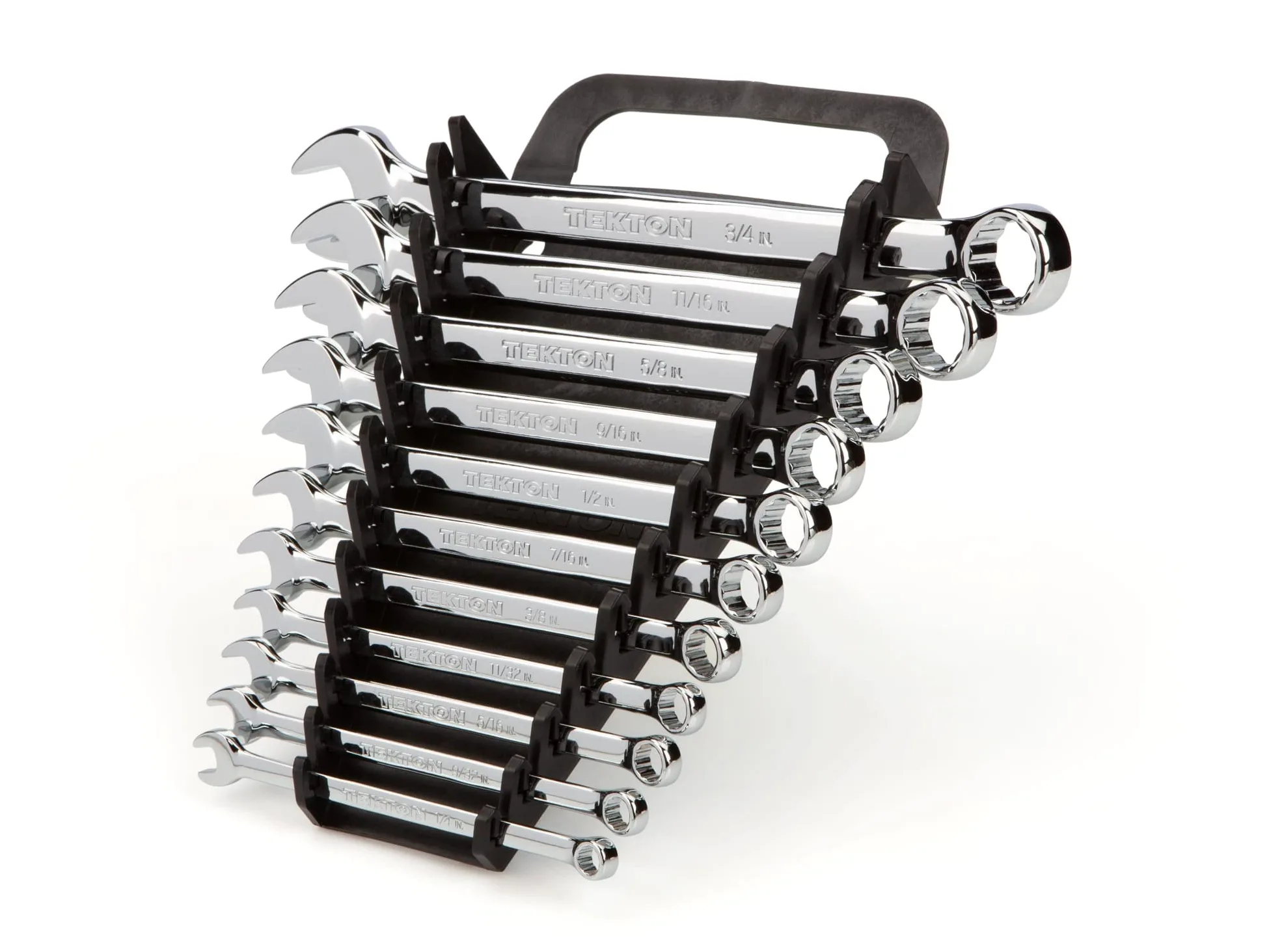TEKTON Combination Wrench Set, 11-Piece (1/4-3/4 in.) - Holder | WCB91101