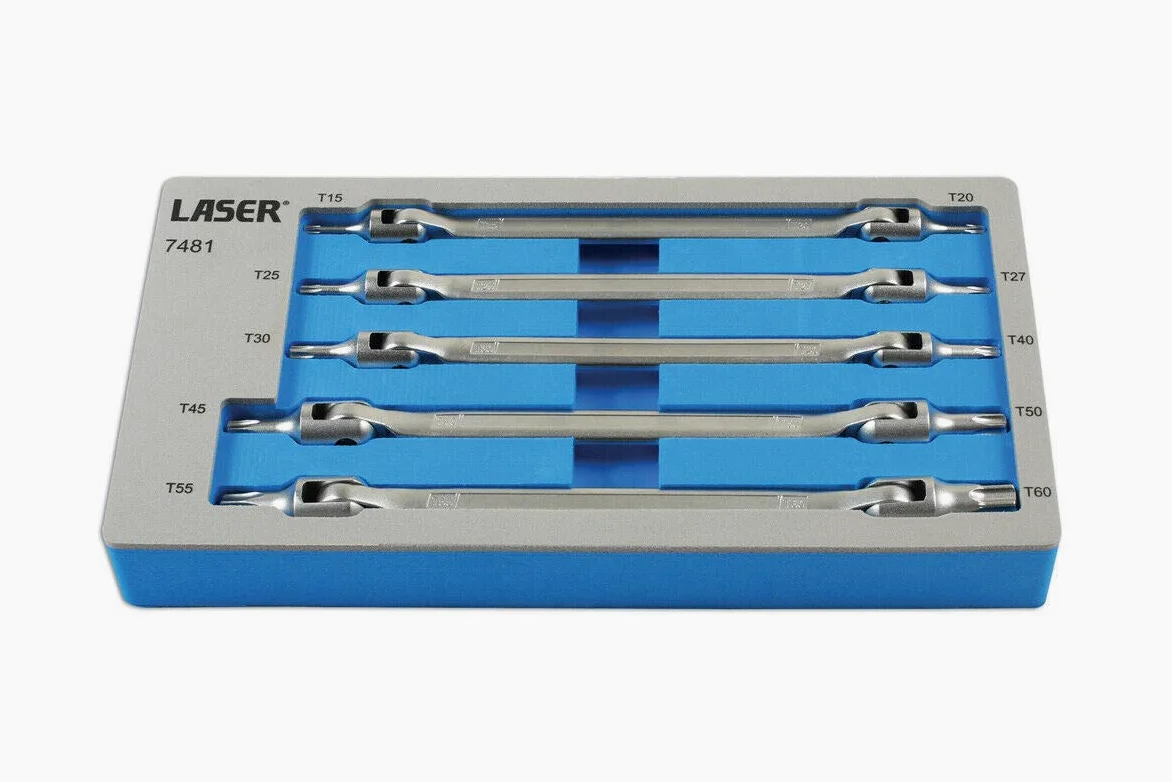 Laser Tools 7481 elastyczny zestaw bitów gwiazdkowych - podwójne wykończenie 5 szt.