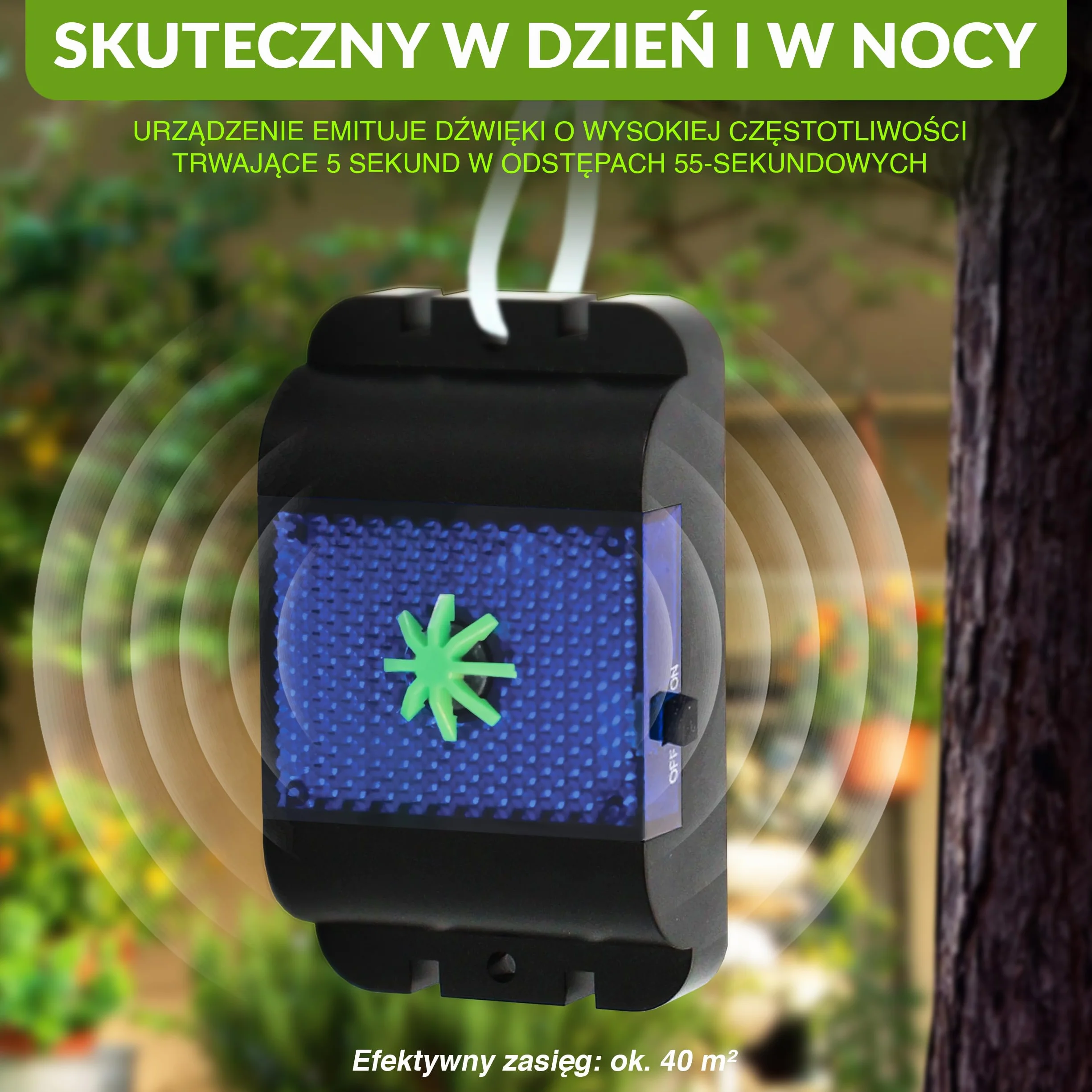 ISOTRONIC Ultradźwiękowy odstraszacz myszy i szczurów 40 m² LED