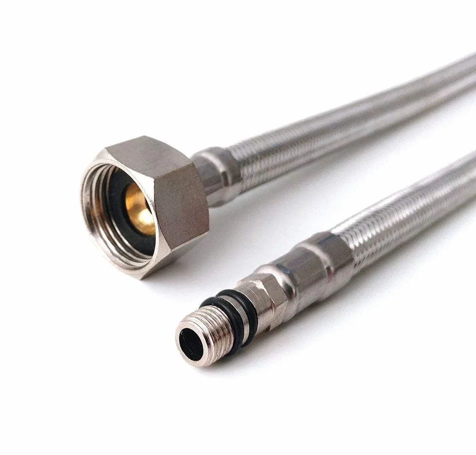 2 x M10 x 1/2 BSP (300 mm) elastyczne złącza kranowe | zlewozmywak kuchenny / umywalka łazienkowa monoblokowy mikser rury elastyczne ogony (krótki męski koniec)