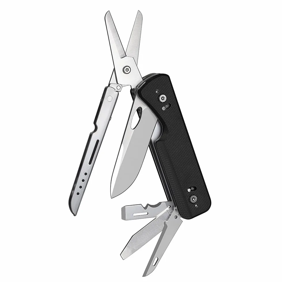 ROXON Multitool S505G Flex Shears o modułowej konstrukcji | solidnymi, dużymi nożyczkami Wymienne ostrza (BA01–BA17) i wymienne narzędzia (FT01–FT12)