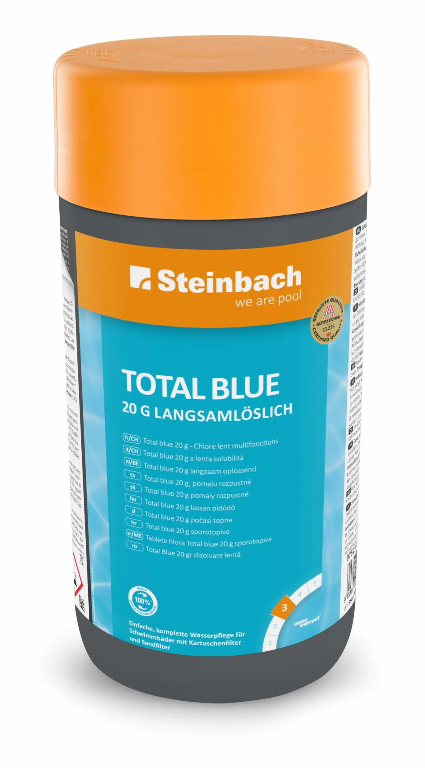 Steinbach Poolchemie Total Blue 0752301TD08 środek do dezynfekcji, 20 g