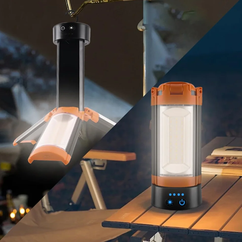Przenośna teleskopowa lampa kempingowa ze stojakiem na statyw 10 000 mAh wodoodporna lampa LED do ładowania, 5 trybów oświetlenia, 2500 lumenów, na kemping, wędrówki, wędkowanie, miejsca pracy i w