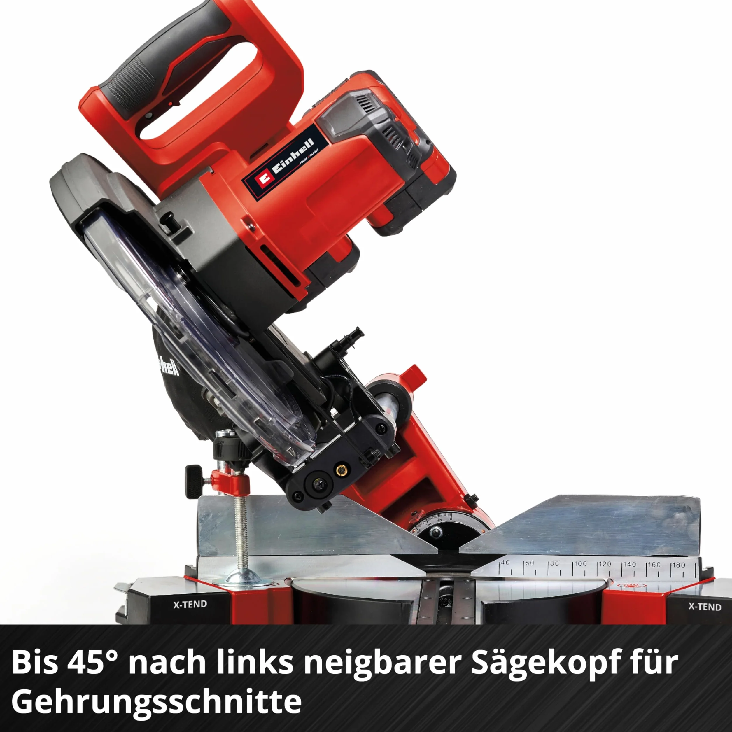 Einhell TE-SM akumulatorowa piła promieniowa 36/10 L Li-Solo Power X-Change (36 V, ostrze 254 mm, prędkość 3800 obr./min, poręczny system przesuwny, laser liniowy, bez akumulatora)