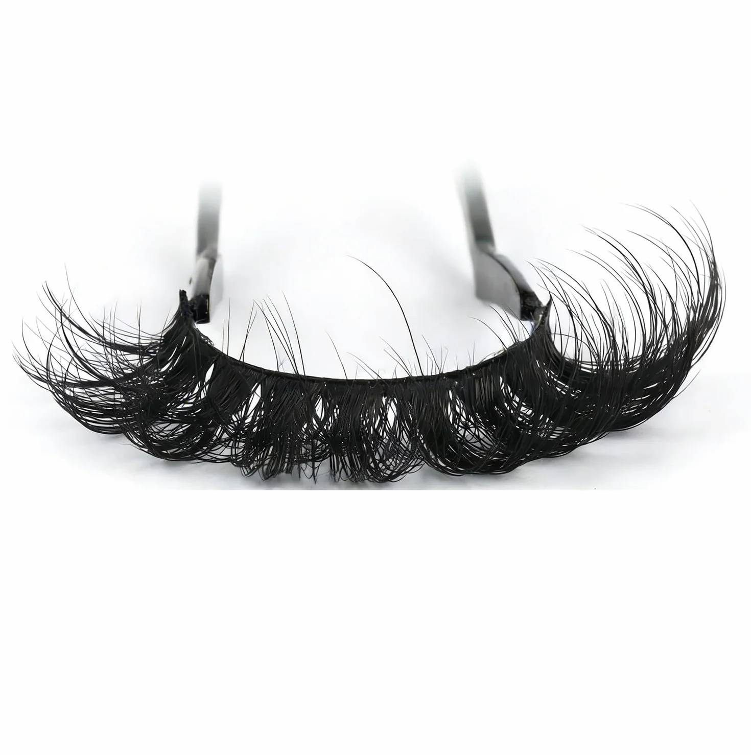 Russian Strip Lashes Natural Look Eye Lashes Sztuczne rzęsy Wispy D Curly Fluffy 3D, efekt kota, miękkie, sztuczne rzęsy, opakowanie 7 par (D48)
