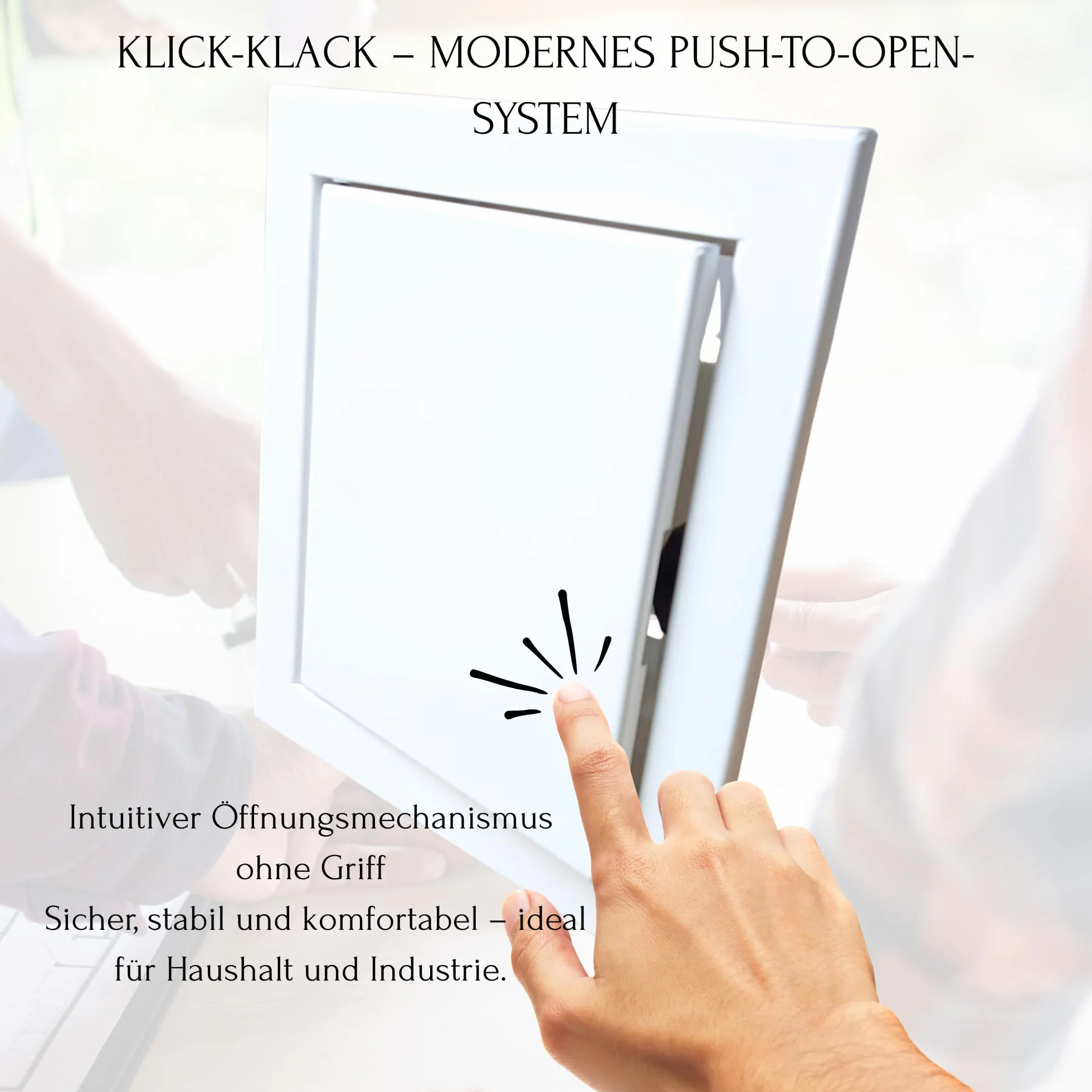 TMALASER Drzwi rewizyjne metalowe 40 x 70 cm stal ocynkowana – klapa rewizyjna biała 400 x 700 mm push to open/Klick-Klack - drzwi inspekcyjne do ścian murowanych i karton-gips