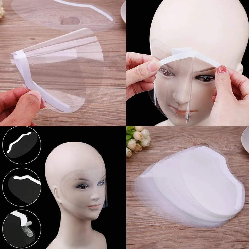EBANKU Microblading Shower Face Shields Visors, Jednorazowe Osłony Twarzy Maski do Makijażu Osłona Oczu do Lakierów do Włosów i Przedłużania Rzęs Pielęgnacja po Operacji Powiek (100 szt.)