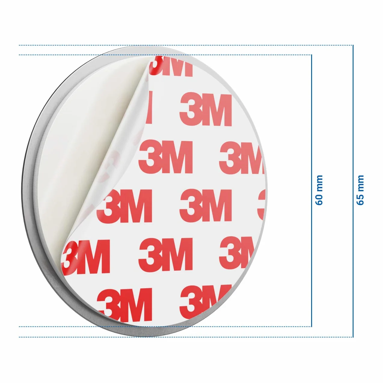 deleyCON 2x Mocowanie Magnetyczne do Czujek Dymu Uchwyt Magnetyczny Alarm Przeciwpożarowy Samoprzylepny Uchwyt Magnetyczny Powierzchnia Samoprzylepna Średnica 65mm