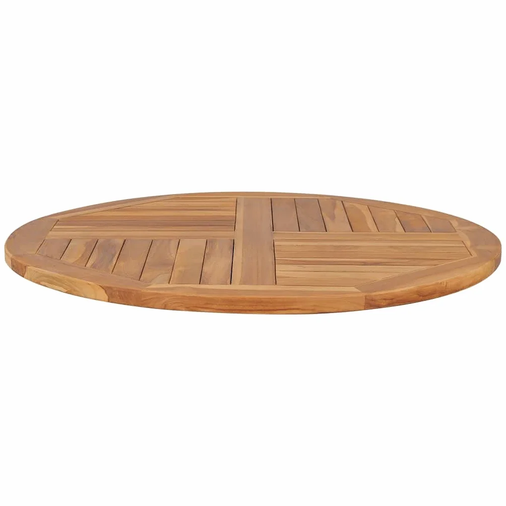vidaXL Blat stołu, lite drewno tekowe, okrągły, 2,5 cm, 90 cm