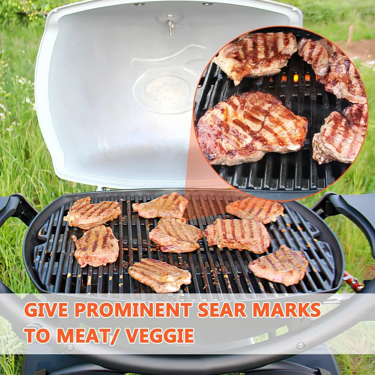 Weber Q200 Q220 Q2000 Q2400 żeliwne ruszt do gotowania 27,3 x 38,8 cm 7645 grill gazowy zamiennik