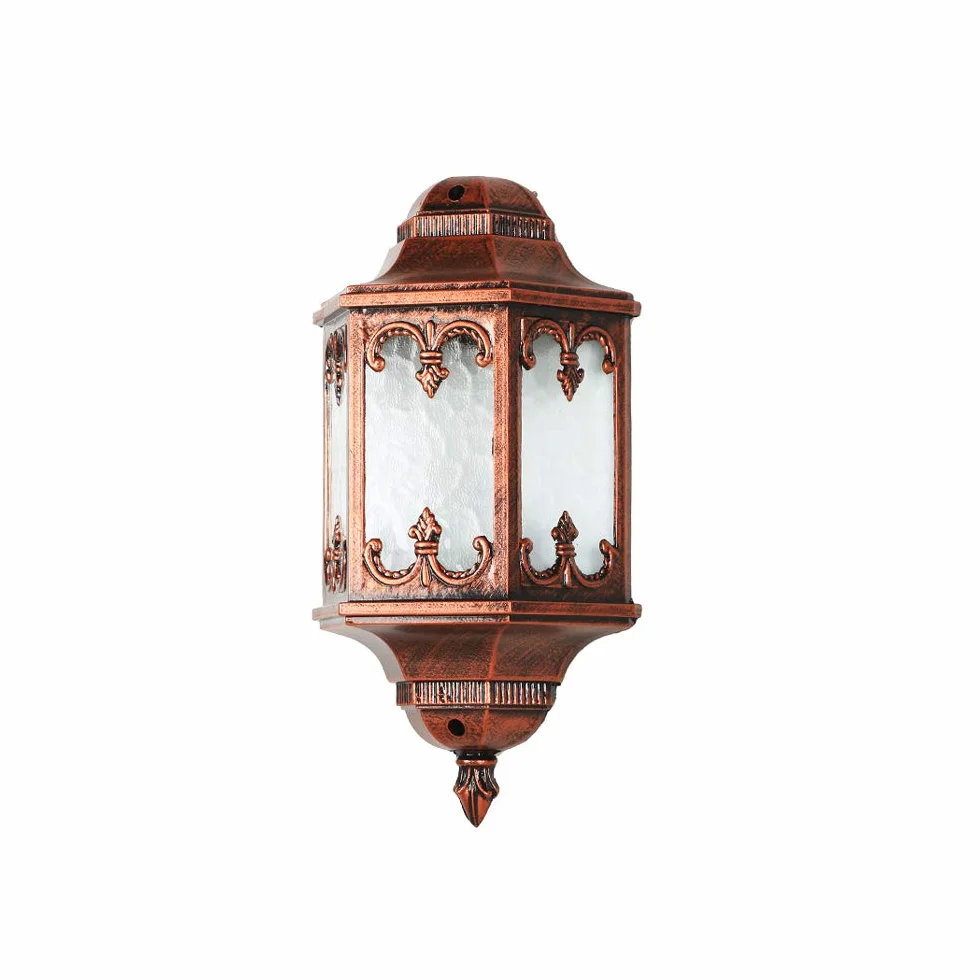 Aluminiowa lampa ścienna, wodoodporna pojedyncza głowica LED, E27, szklany klosz, wewnętrzne wewnętrzne oświetlenie wewnętrzne dekoracyjne do świateł ogrodowych, sypialni, lampka nocna, salon