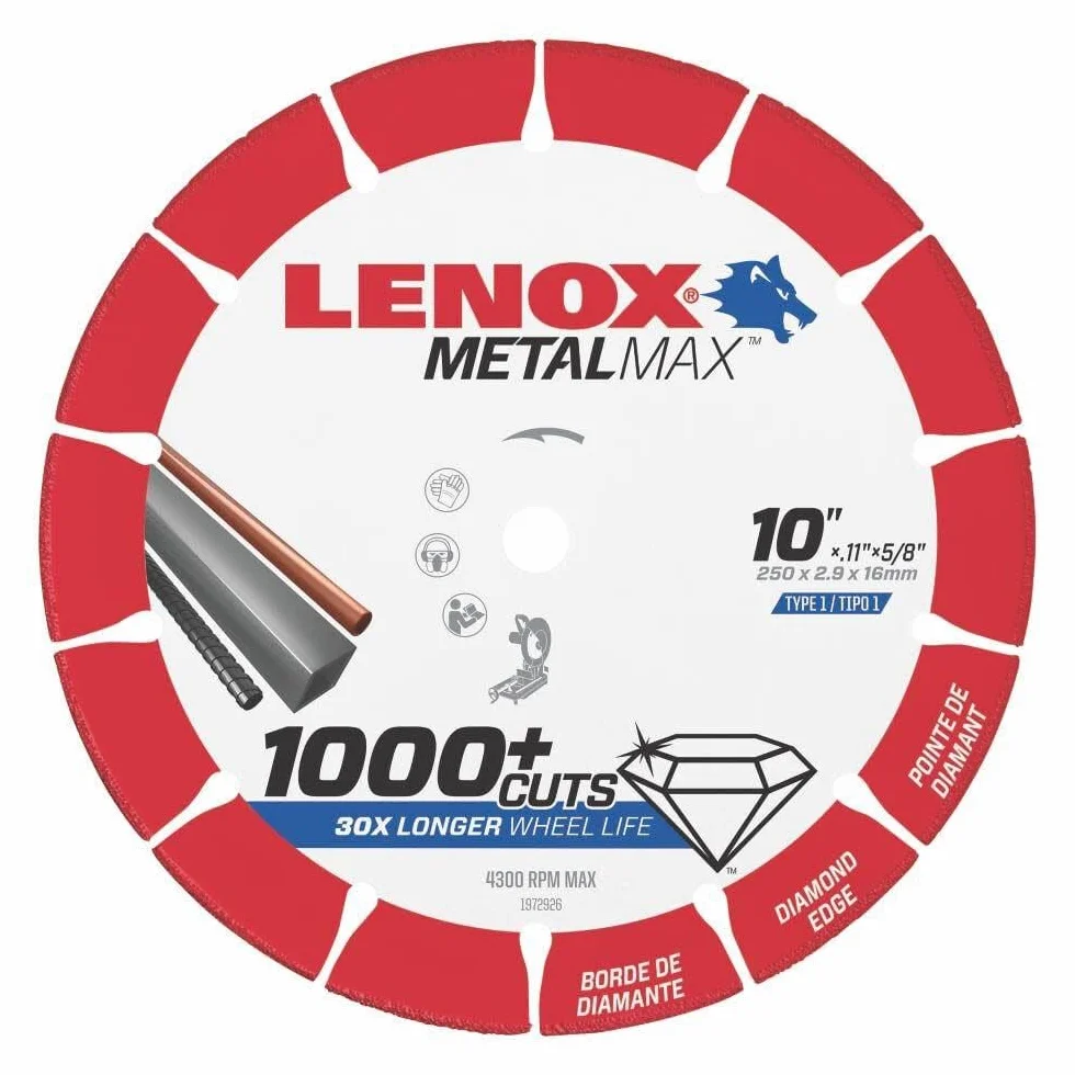 Lenox Tools 1972926 Lenox typ 1 koło odcięte, średnica 25,4 cm (10") lita stal