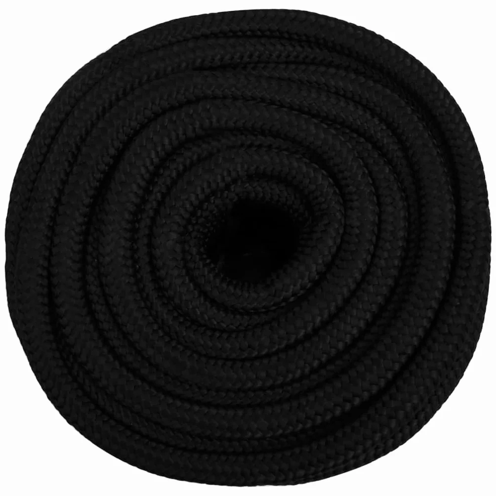 Lina robocza poliestrowa 16 mm 50 m czarna vidaXL