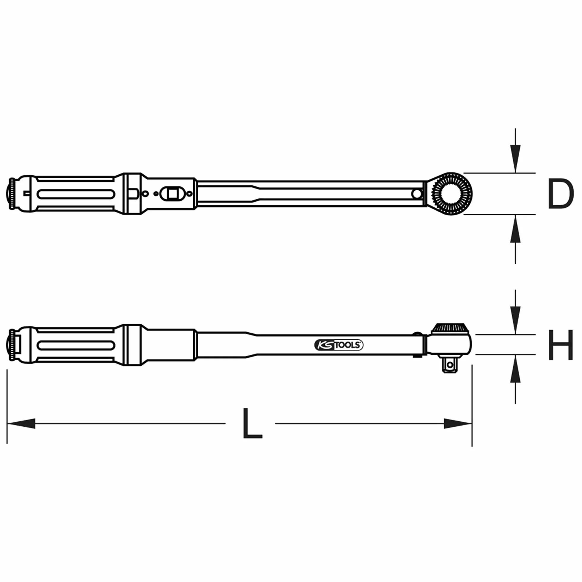 KS Tools 516.1442 1/2"ERGOprec Klucz dynamometryczny,40-200Nm, przełączana obrotowa głowica