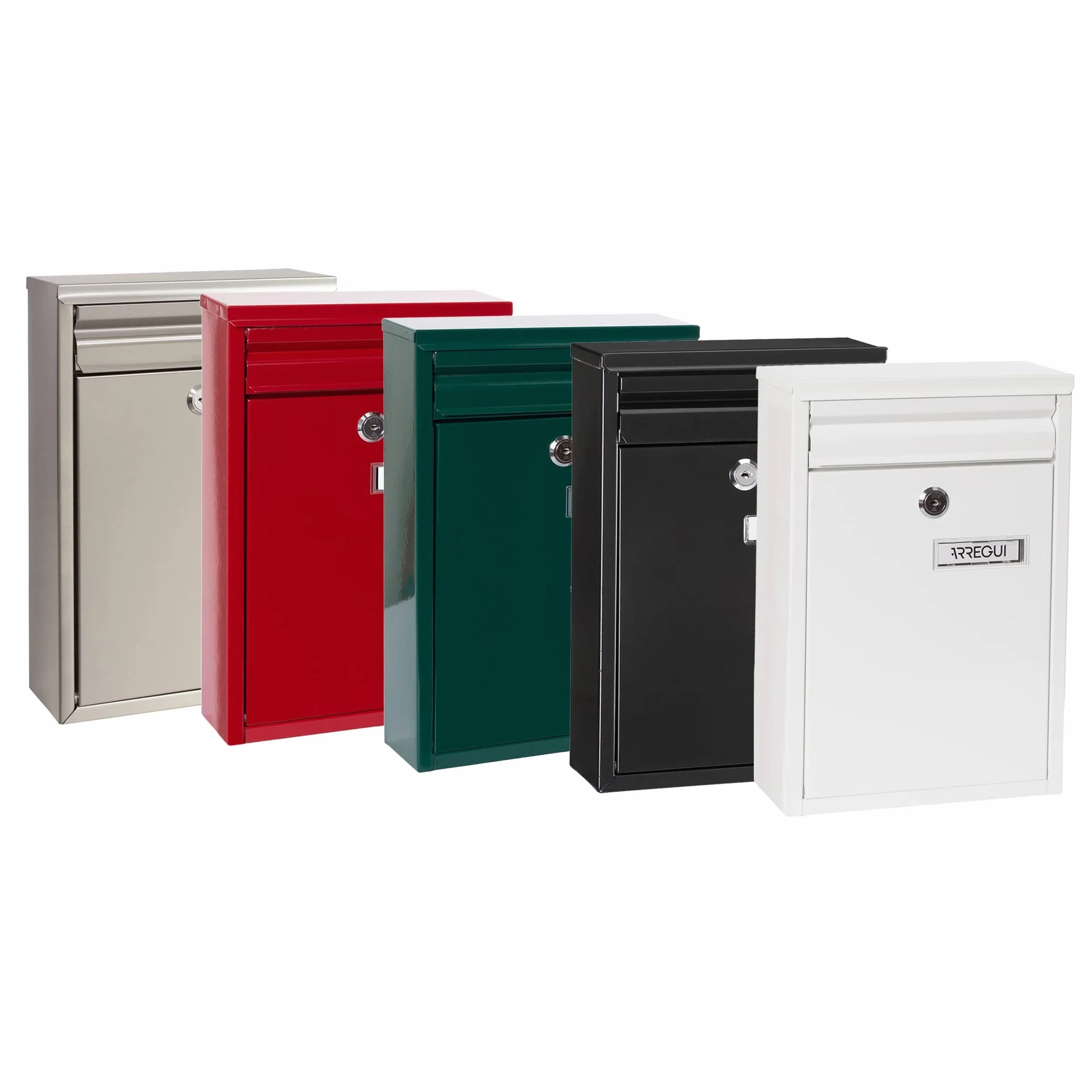 ARREGUI Zaguán E5756 skrzynka na listy lub skrzynka na listy z ocynkowanej stali, rozmiar S (DIN A5), czerwona, 32 x 22 x 8 cm, rozmiar S (DIN A5) – 32 x 22 x 8 cm