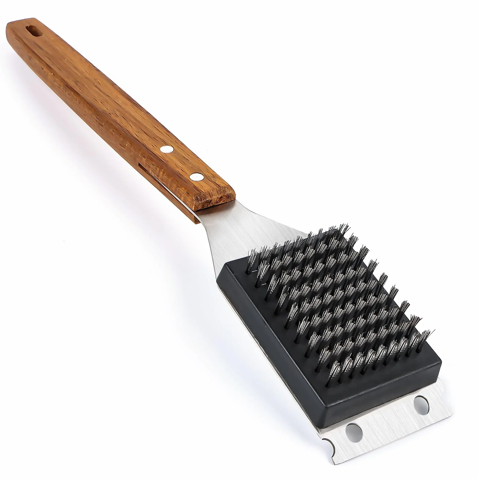 Szczotka do czyszczenia grilla 2 w 1 ze skrobakiem ze stali nierdzewnej 38 cm