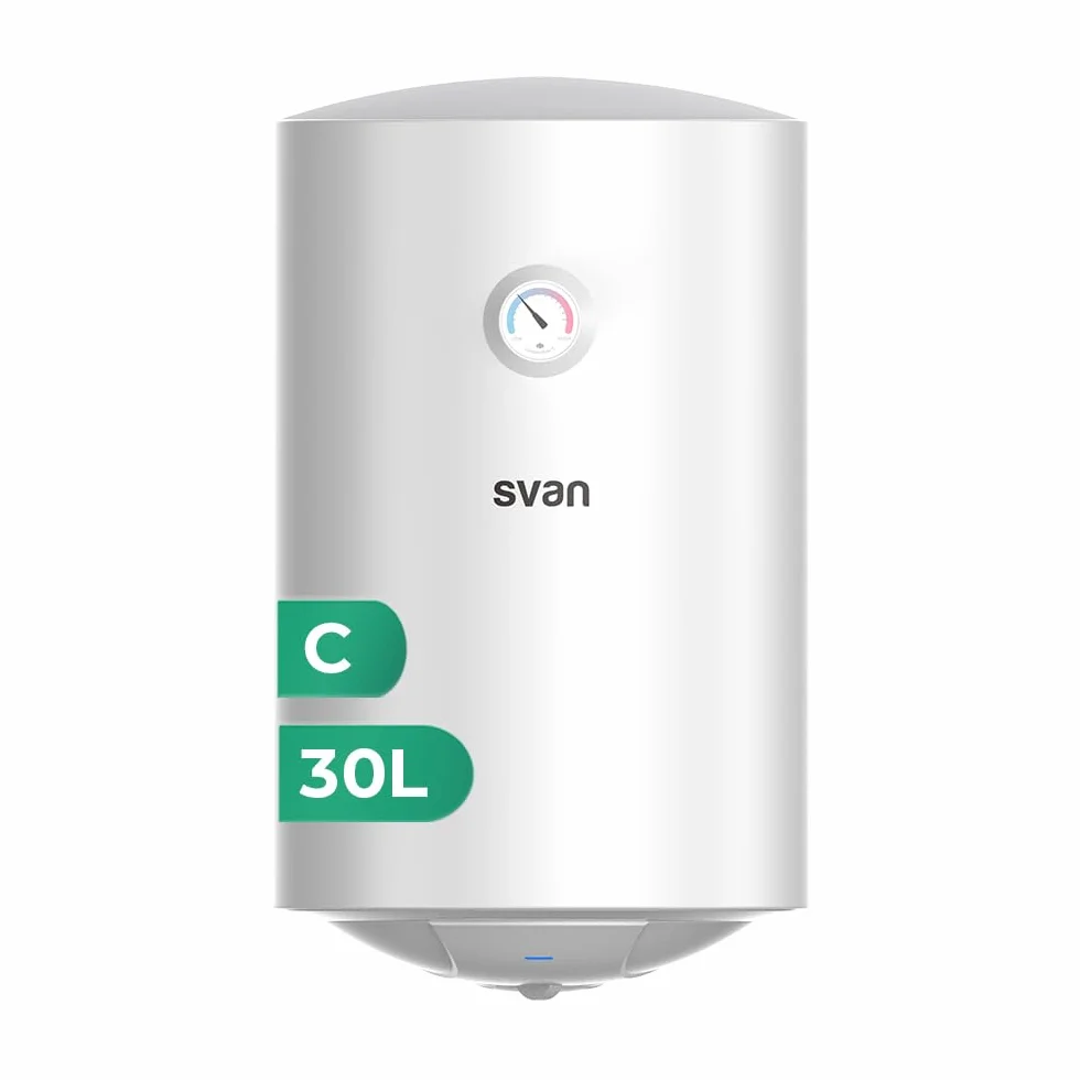 Svan Elektryczny termos pionowy 30 litrów ST3001S. Instalacja pionowa, 1500 W, łącznie z zestawem montażowym, rezystor ze stali nierdzewnej, biały, energooszczędny klasy C