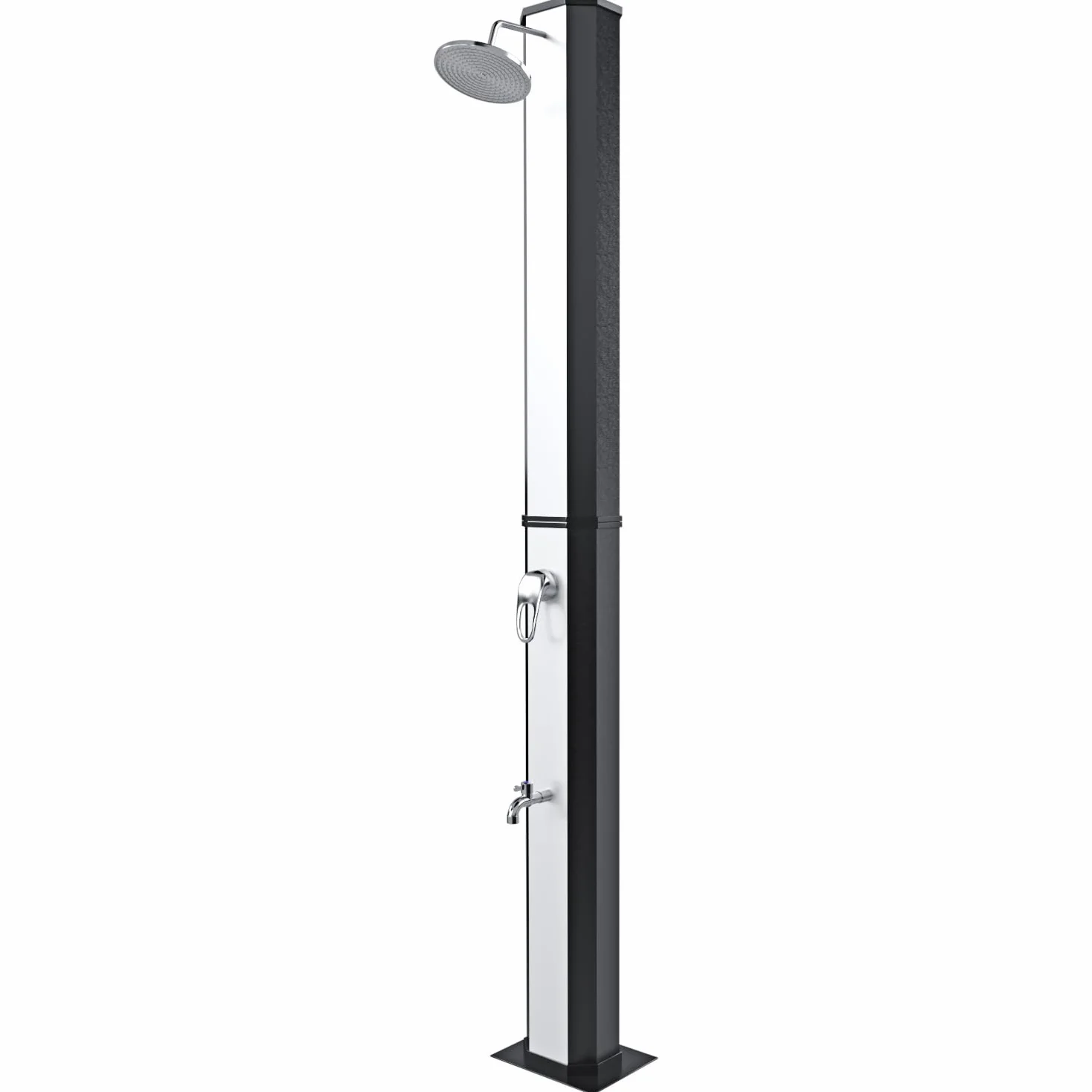 Prysznic Słoneczny 35L 220 cm Chrome z Regulatorem Temperatury do Ogrodu Basenu