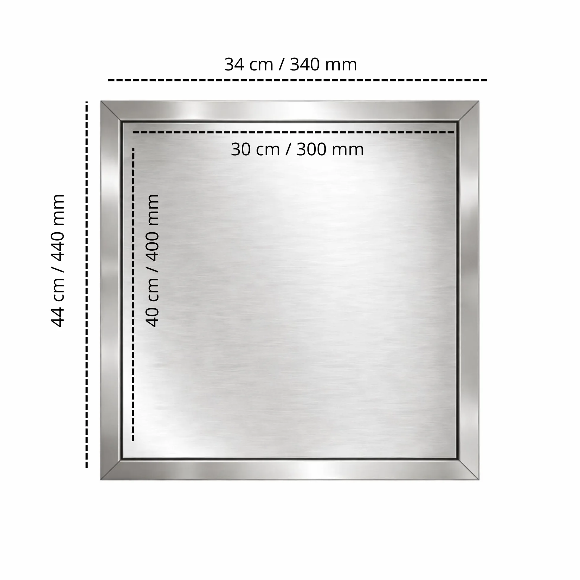 TMALASER Drzwi rewizyjne metalowe 30 x 40 cm stal nierdzewna – klapa rewizyjna Inox 300 x 400 mm push to open/Klick-Klack - drzwi inspekcyjne do ścian karton-gips
