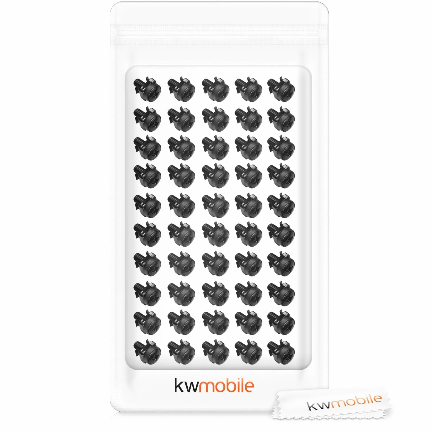 kwmobile 50x nakrętka klatkowa typu M6 - Zestaw montażowy 50x nakrętka klatkowa do stojaka 10/19 cala - Sprzęt do instalacji sieciowej - Profesjonalne narzędzia
