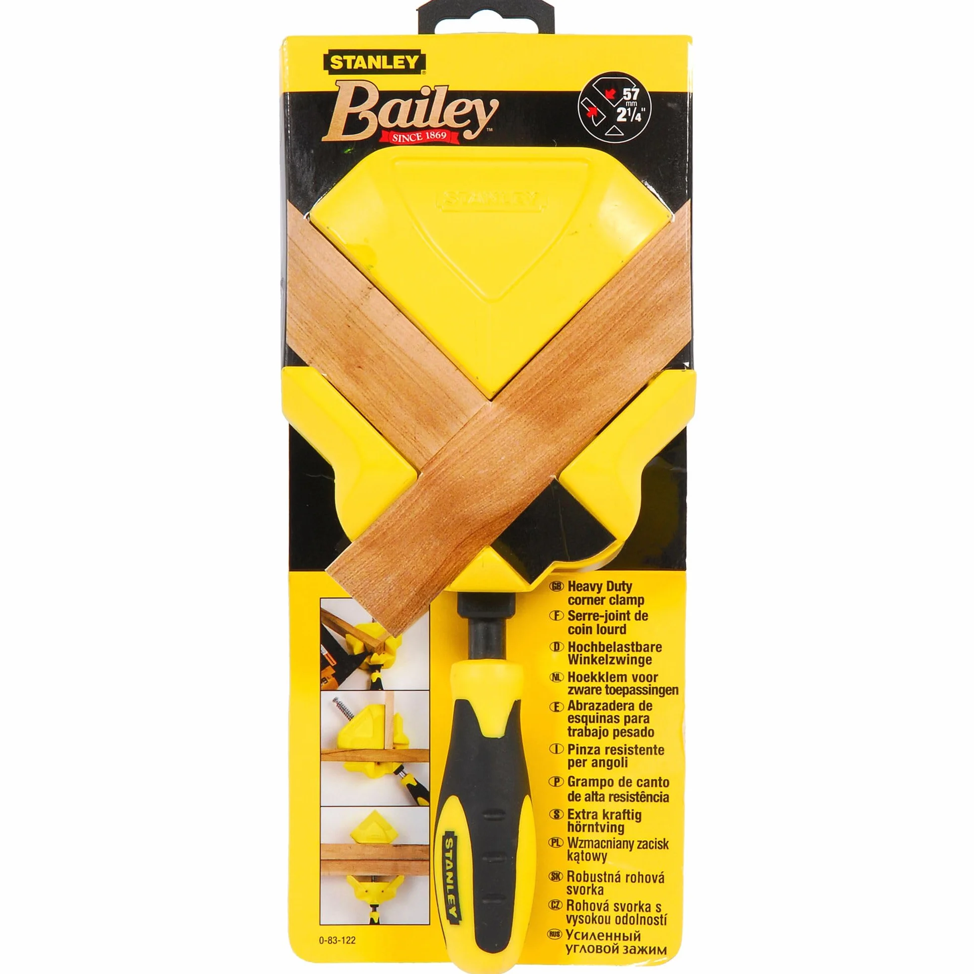 Stanley Zacisk Narożny do Dużych Obciążeń, Wielokolorowy, Zacisk 57 mm