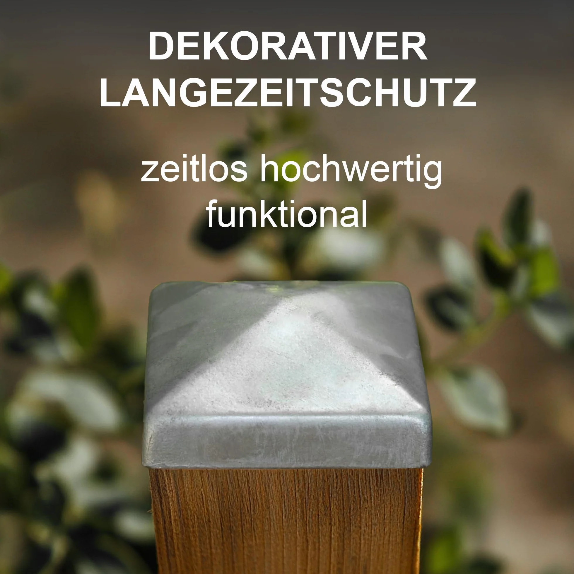10 x nakładka na słupki ze stali nierdzewnej H2i zaślepki na ogrodzenie o wymiarach: 71 mm / 91 mm / 101 mm / 121 mm / 146 mm / 161 mm / 201 mm (11 x 11 mm)