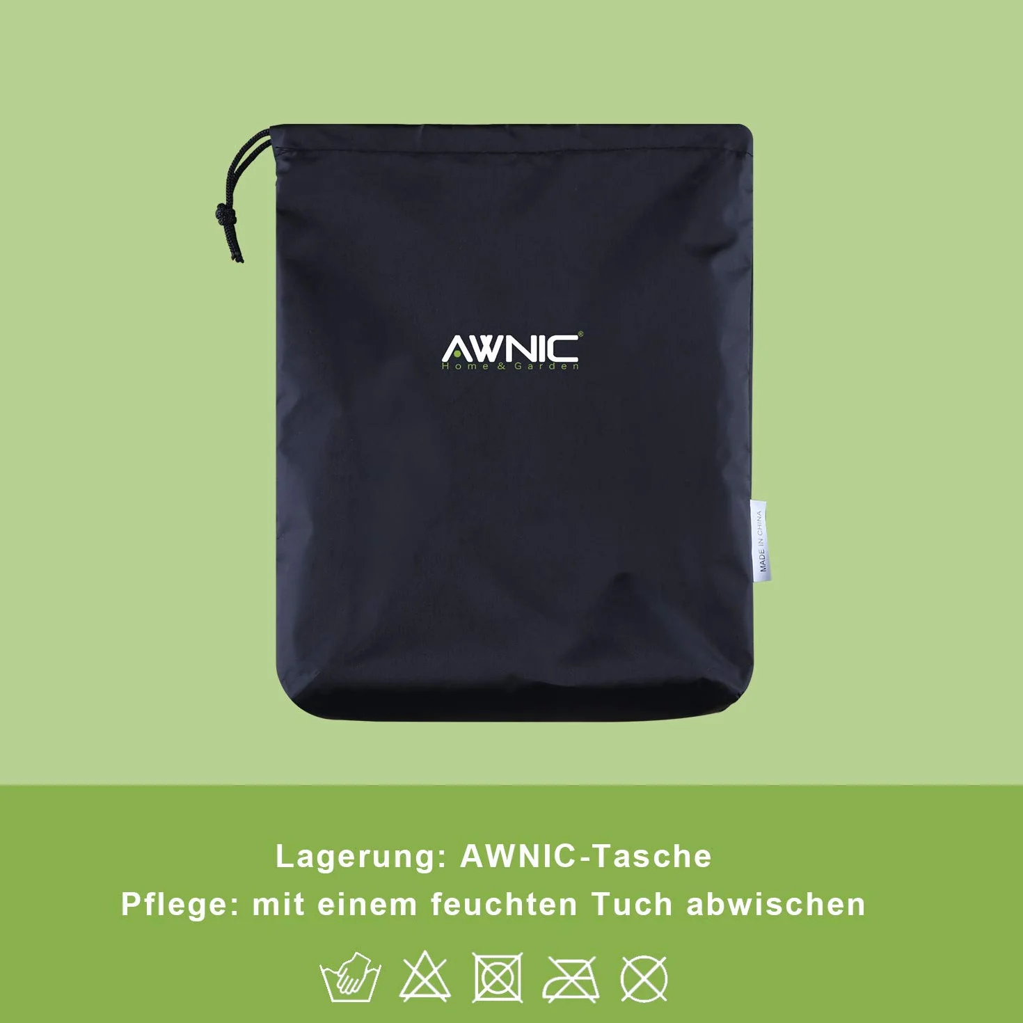 Awnic Pokrowiec na ławkę ogrodową wodoszczelny poliester 420D 3-osobowa 175 x 85 x 65 cm