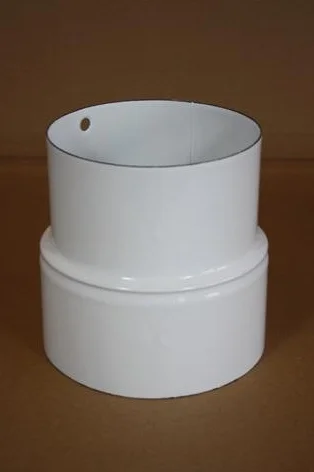 Rura dymowa, przedłużenie rury piecowej biała emaliowana 120-130 ø 0,6 mm grubości