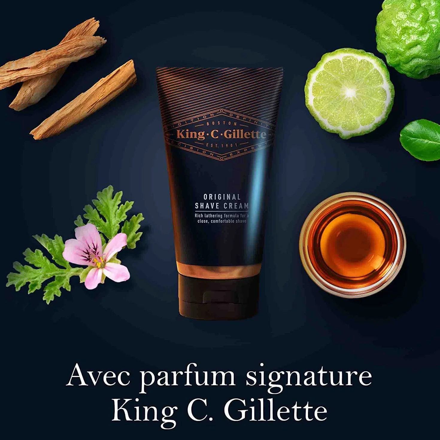 King C. Oryginalny krem do golenia Gillette, 175 ml, do profesjonalnego golenia