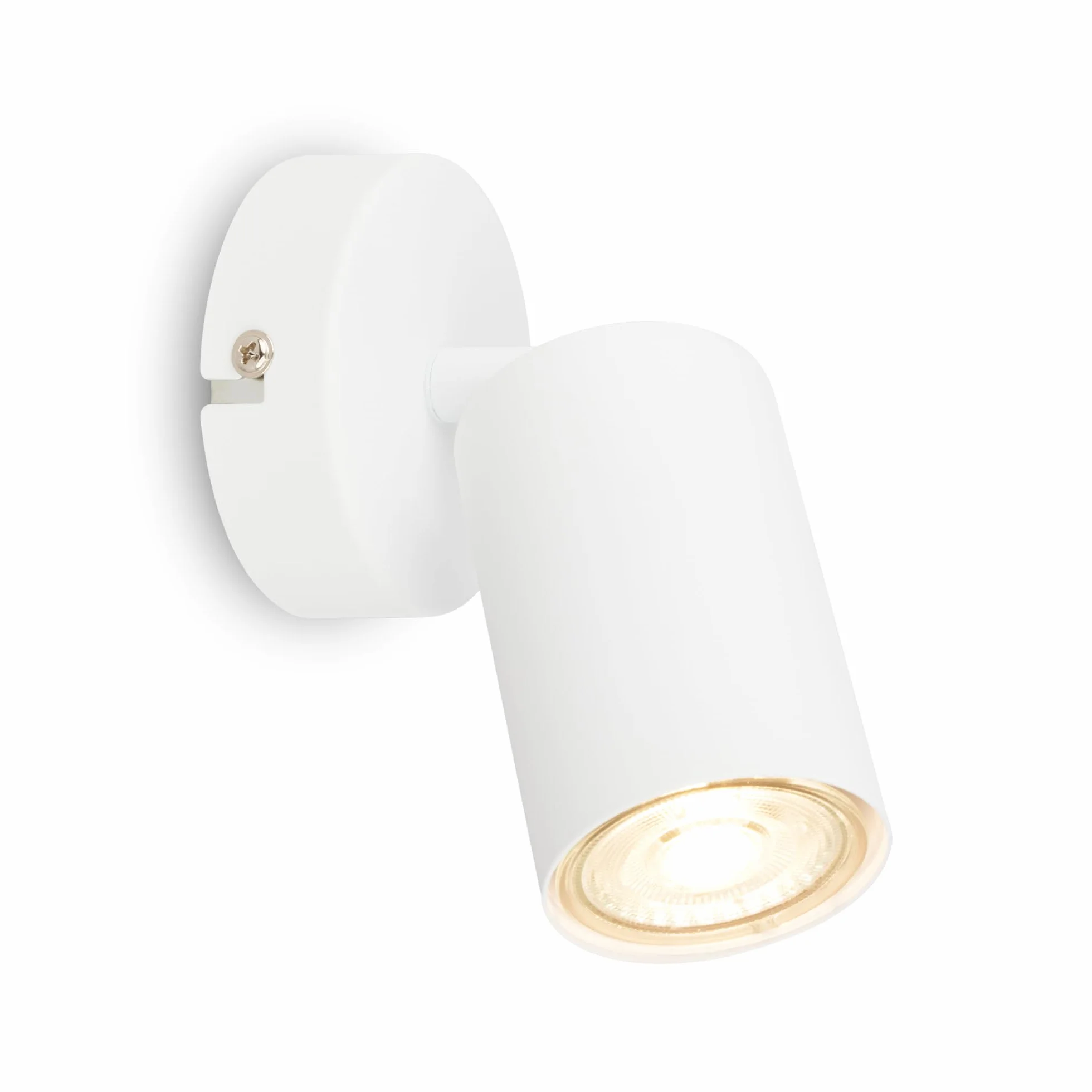 BRILONER - Wewnętrzna lampa ścienna GU10, maks. 9W, kinkiet do sypialni, kuchni, przedpokoju, salonu, obrotowa, 9,5x9,5x18 cm, biała – prosta i elegancka forma