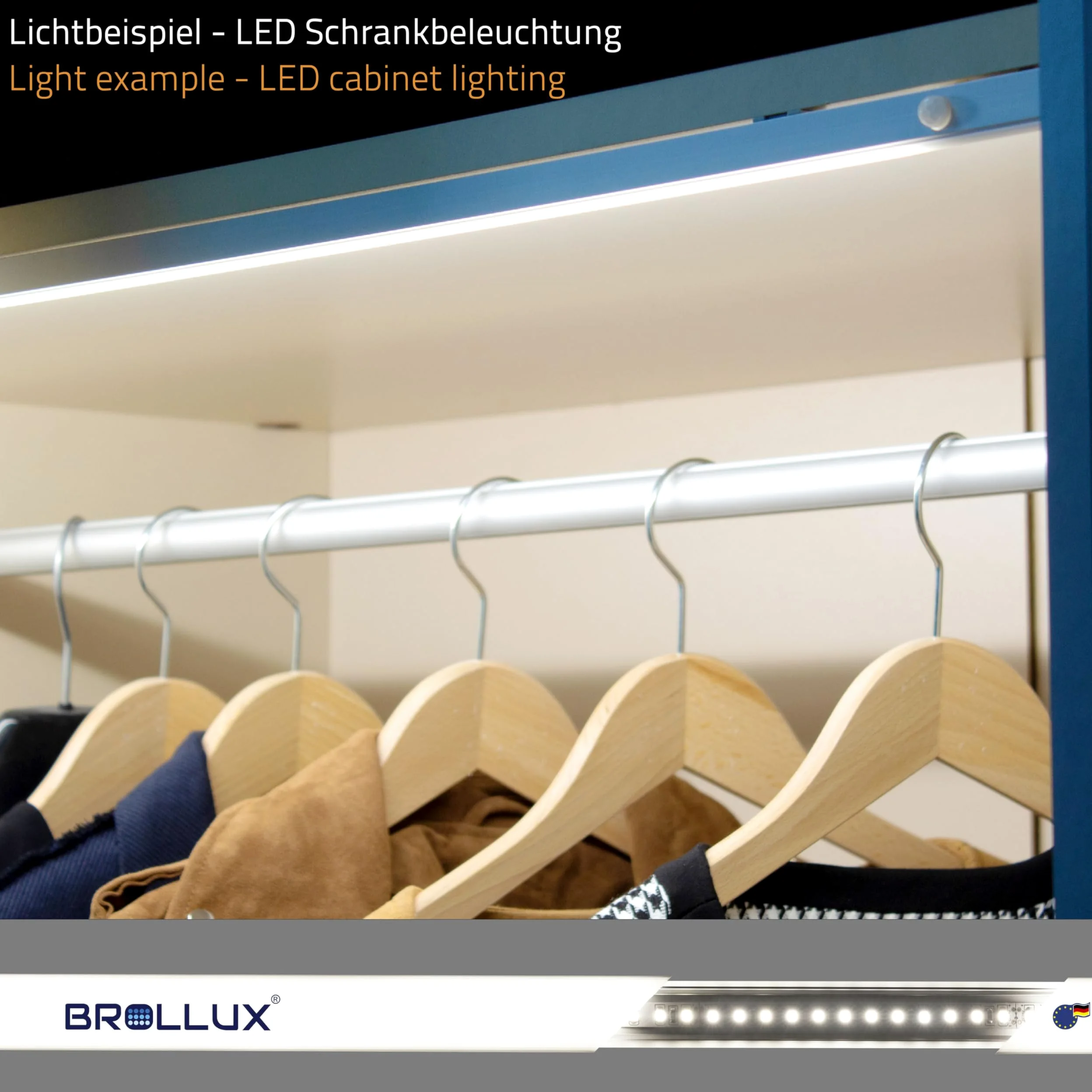 Brollux Profil narożny LED V24, zestaw 10 m (10 x 1 m) profil aluminiowy 45 stopni narożnik aluminiowy do taśm LED listwa świetlna bez żarówki
