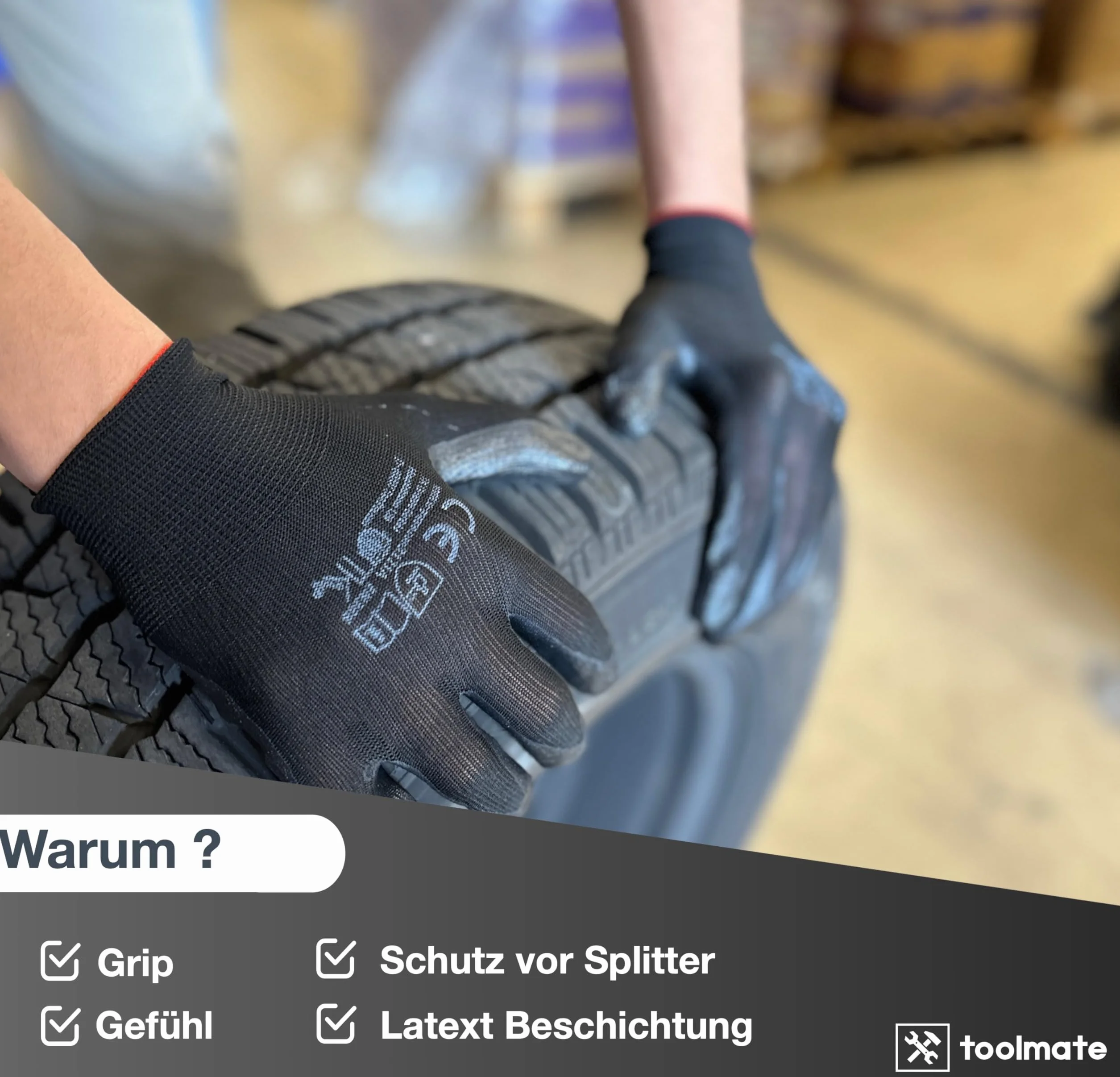 TK Gruppe Timo Klingler Szare rękawice robocze zgodne z normą EN388, rozmiar uniwersalny 7–11, rękawice ogrodowe dla mężczyzn i kobiet, dla mechaników i do warsztatów, lateksowe, 20 szt.