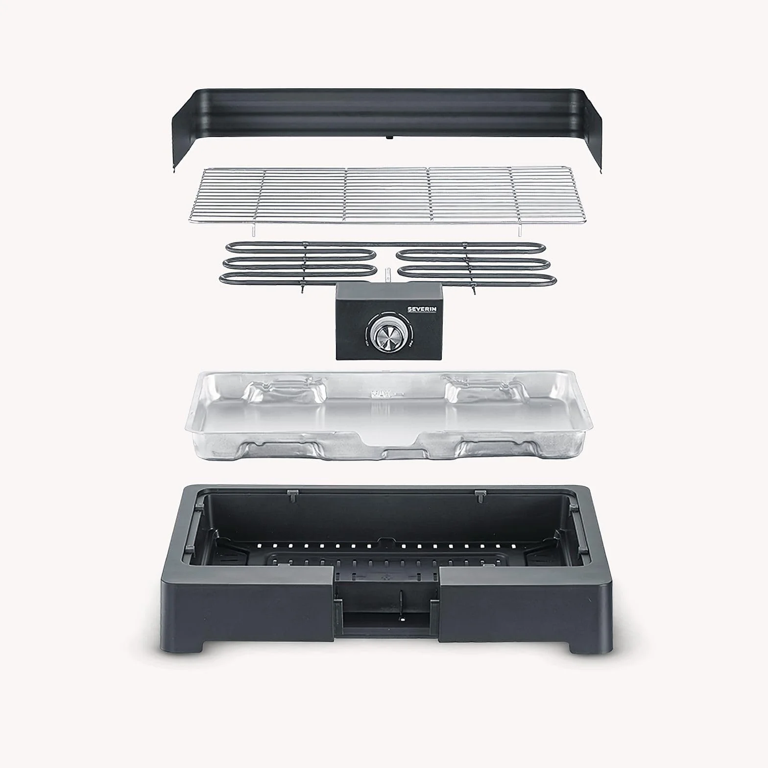 Severin Grill Elektryczny 2200 W Czarny Srebrny