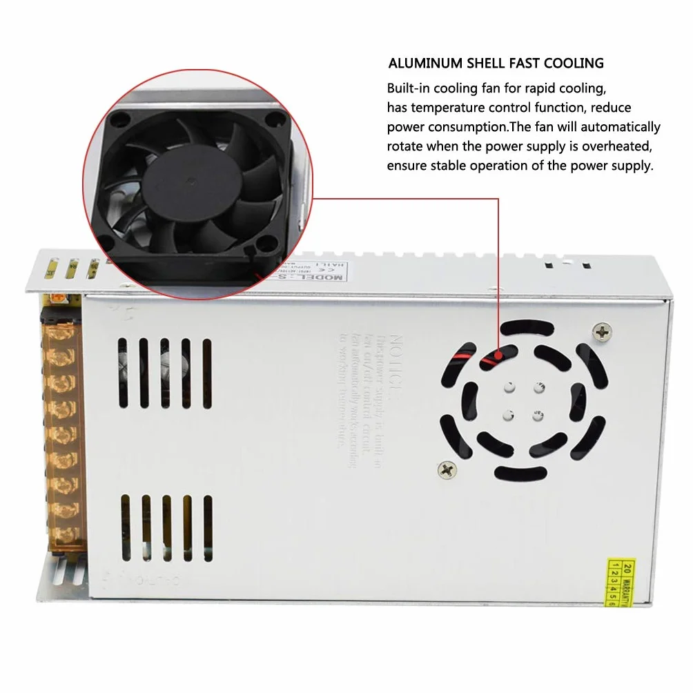 Zasilacz 5V 60A, AC 110/220 V na DC 5V 300W Uniwersalny Regulowany Zasilanie 5V DC Transformator