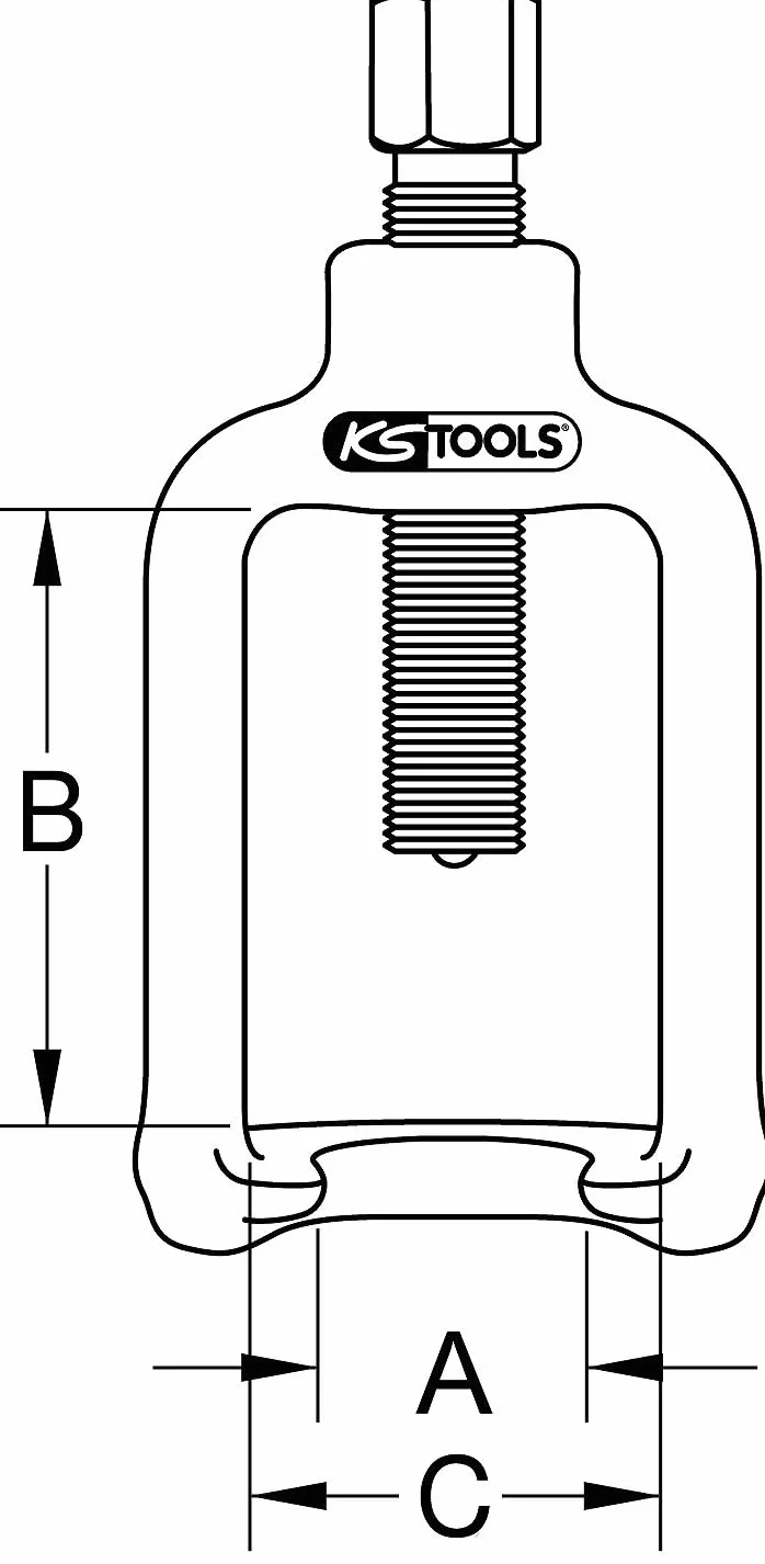 KS Tools 450.0076 Uniwersalny mechaniczny sciagaczdo przegubów kulowych, 55mm