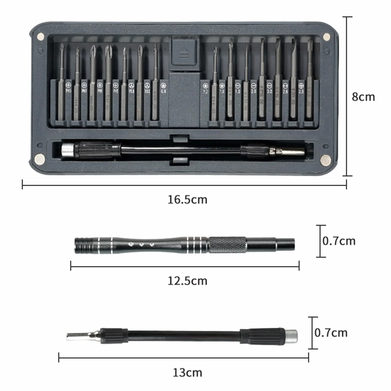 Zestaw narzędzi Zestaw wkrętaków precyzyjnych do elektroniki laptopa Zestaw wkrętaków sześciokątnych Torx Zestaw narzędzi do domu (Color : Black)
