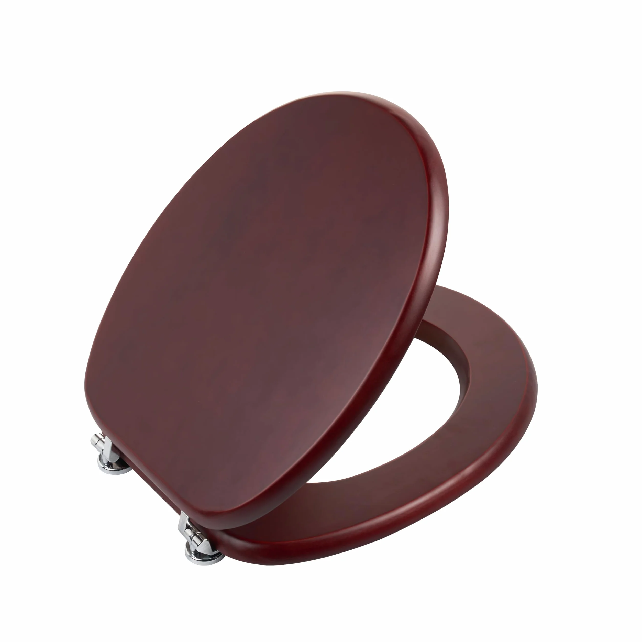 Deska sedesowa z litego drewna sosnowego w kolorze mahoniowo-czerwonym, Soft-Touch – PIKLiDS (bez Soft-Close i szybkiego zamknięcia)